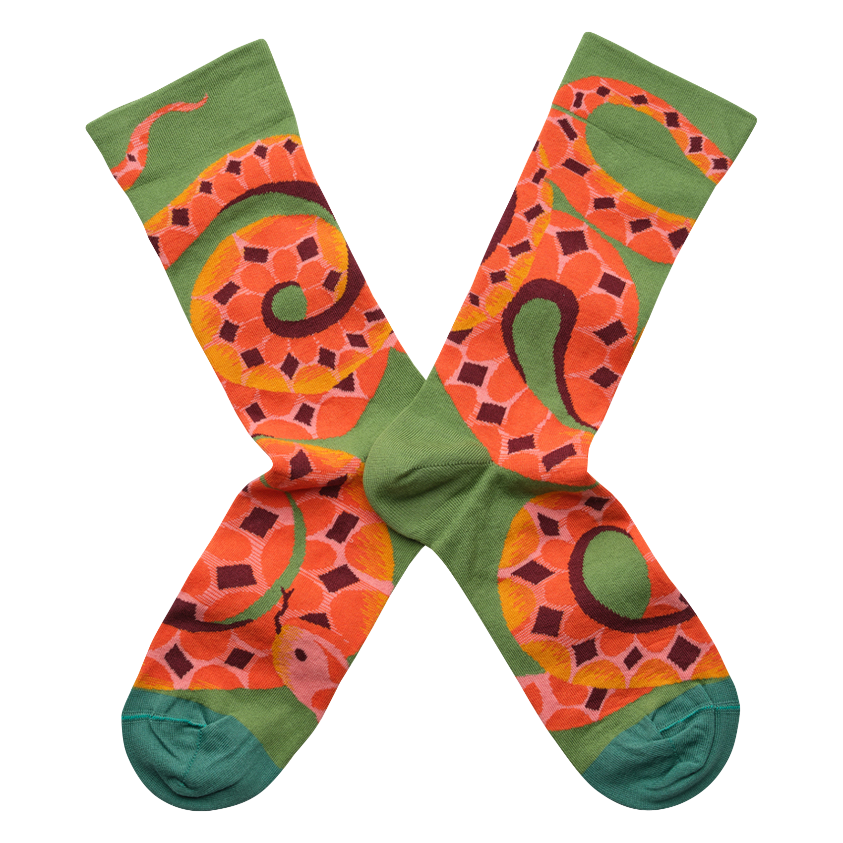 Sokken met slangenprint van gemengd katoen BONNE MAISON Veelkleurig