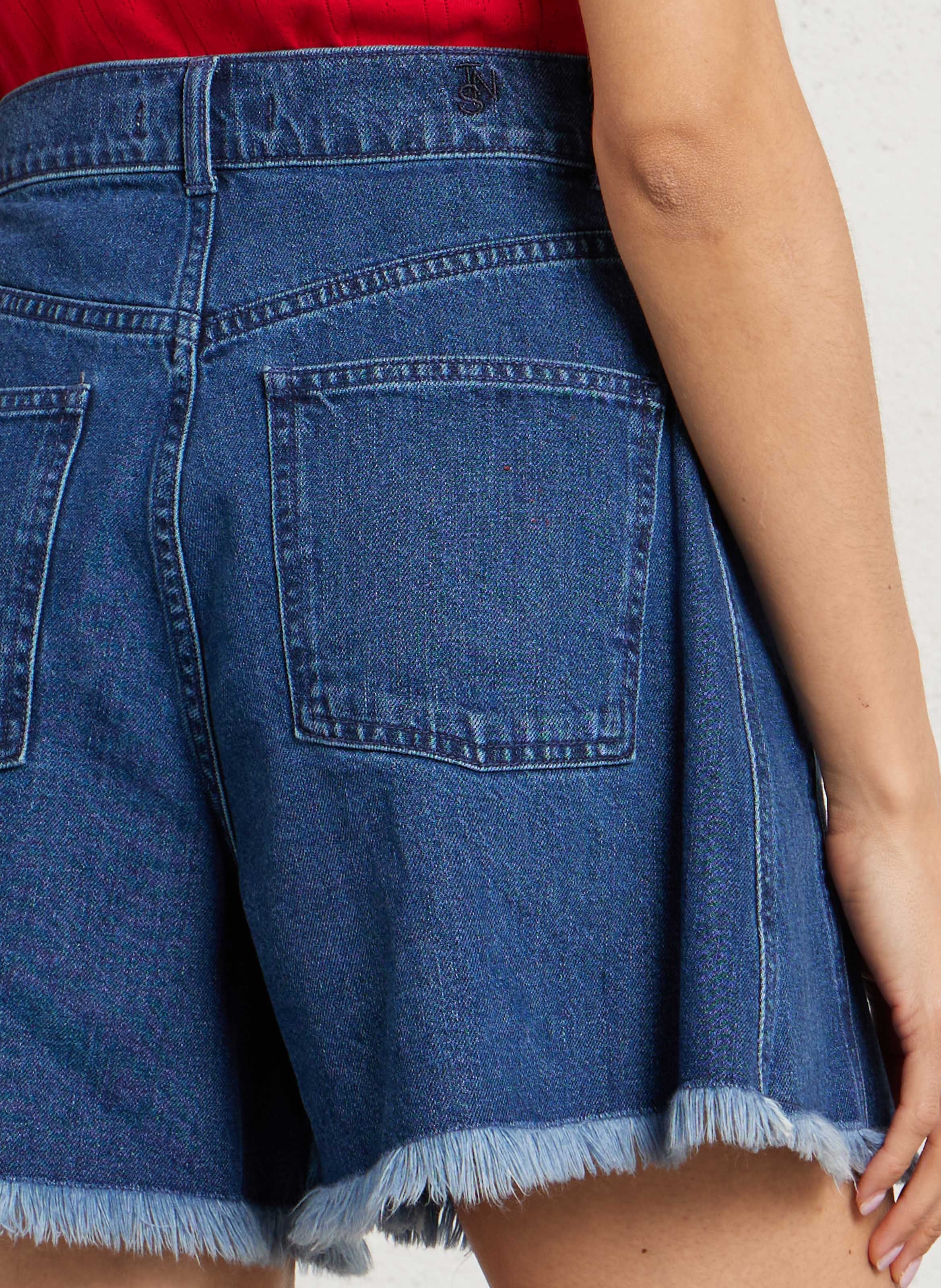 Short large en coton THE NEW SOCIETY Jean brut