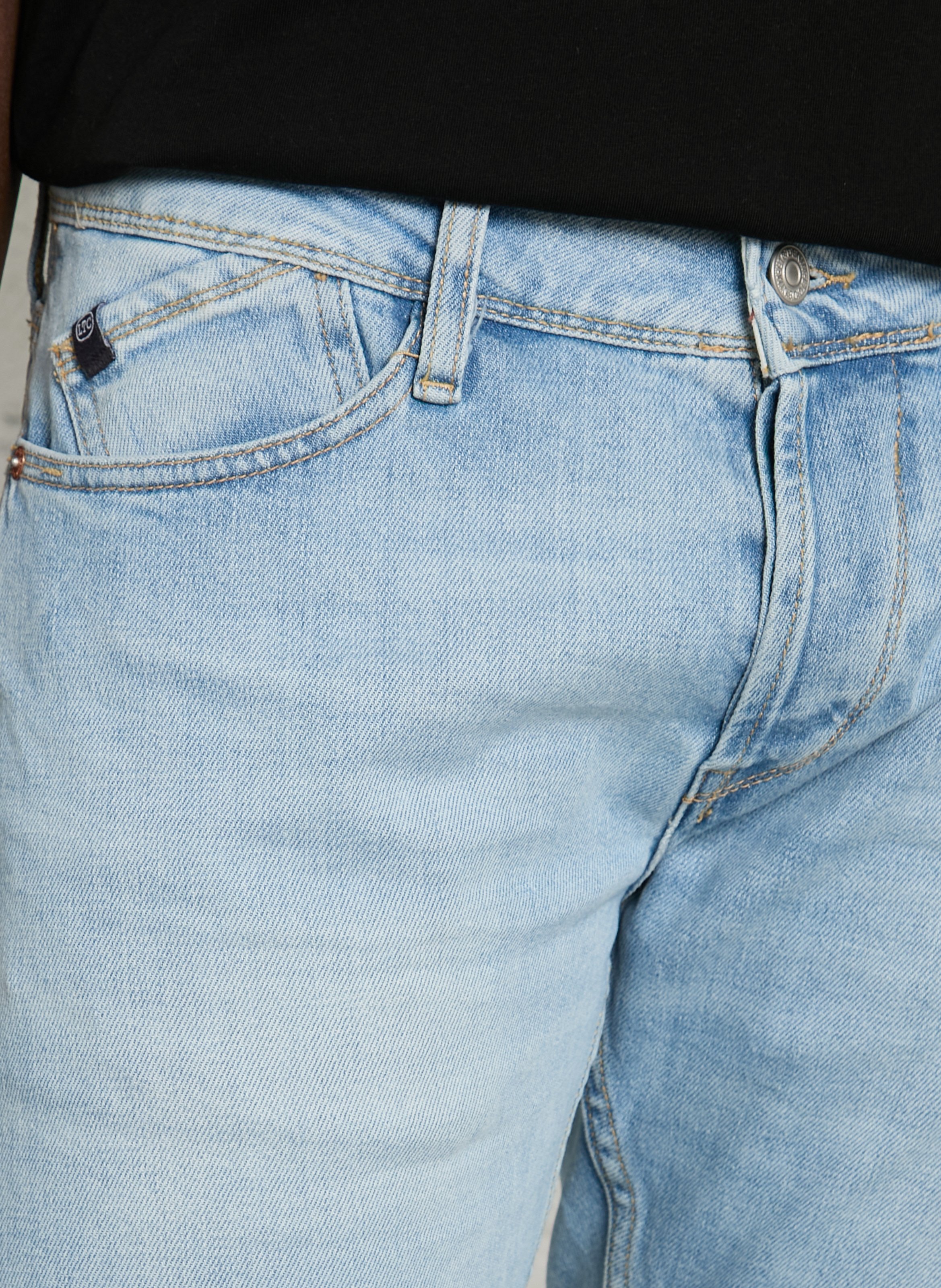 Jean droit en coton mélangé LE TEMPS DES CERISES Bleu