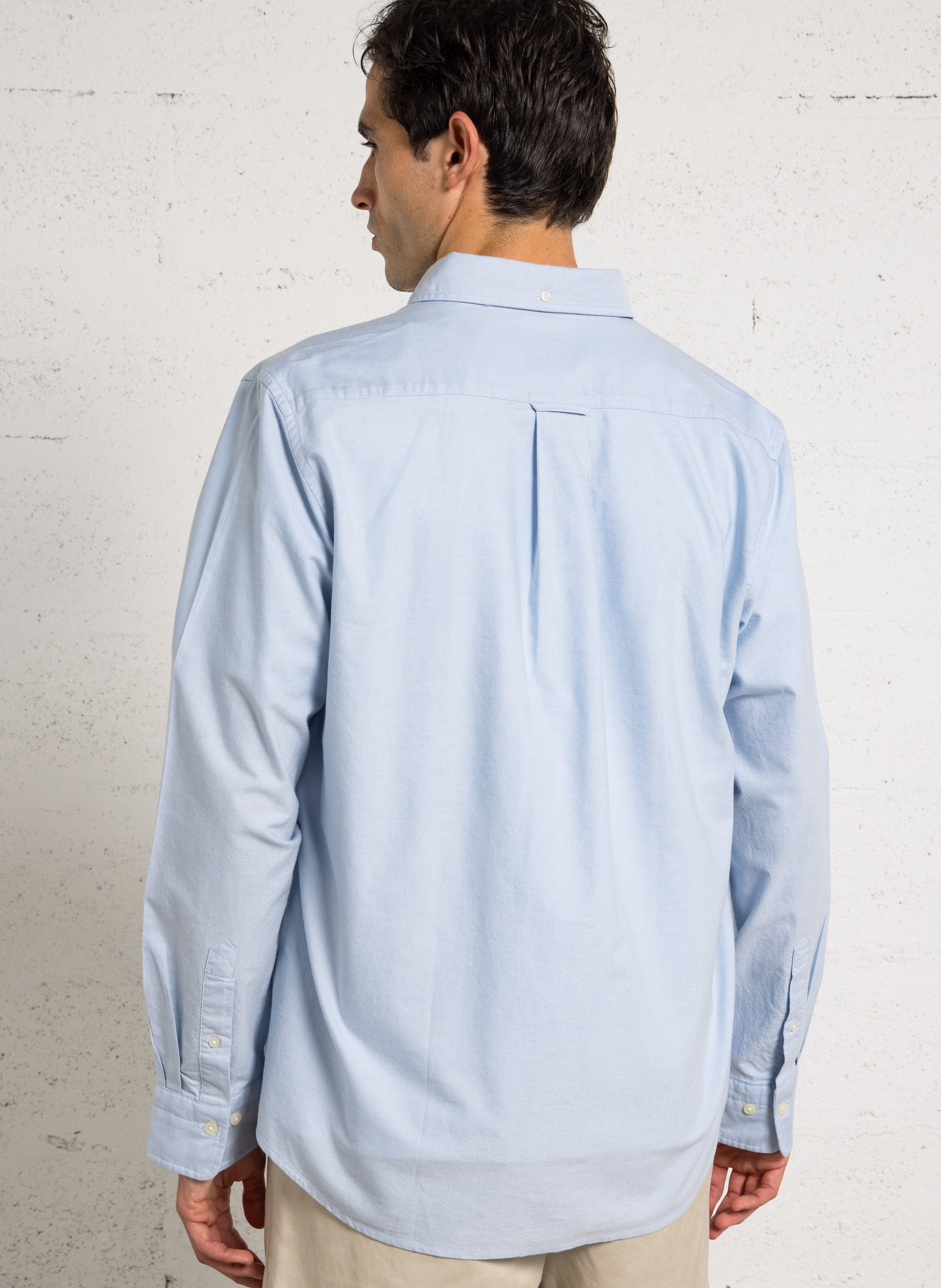 Chemise regular-fit col américain en coton GANT Bleu