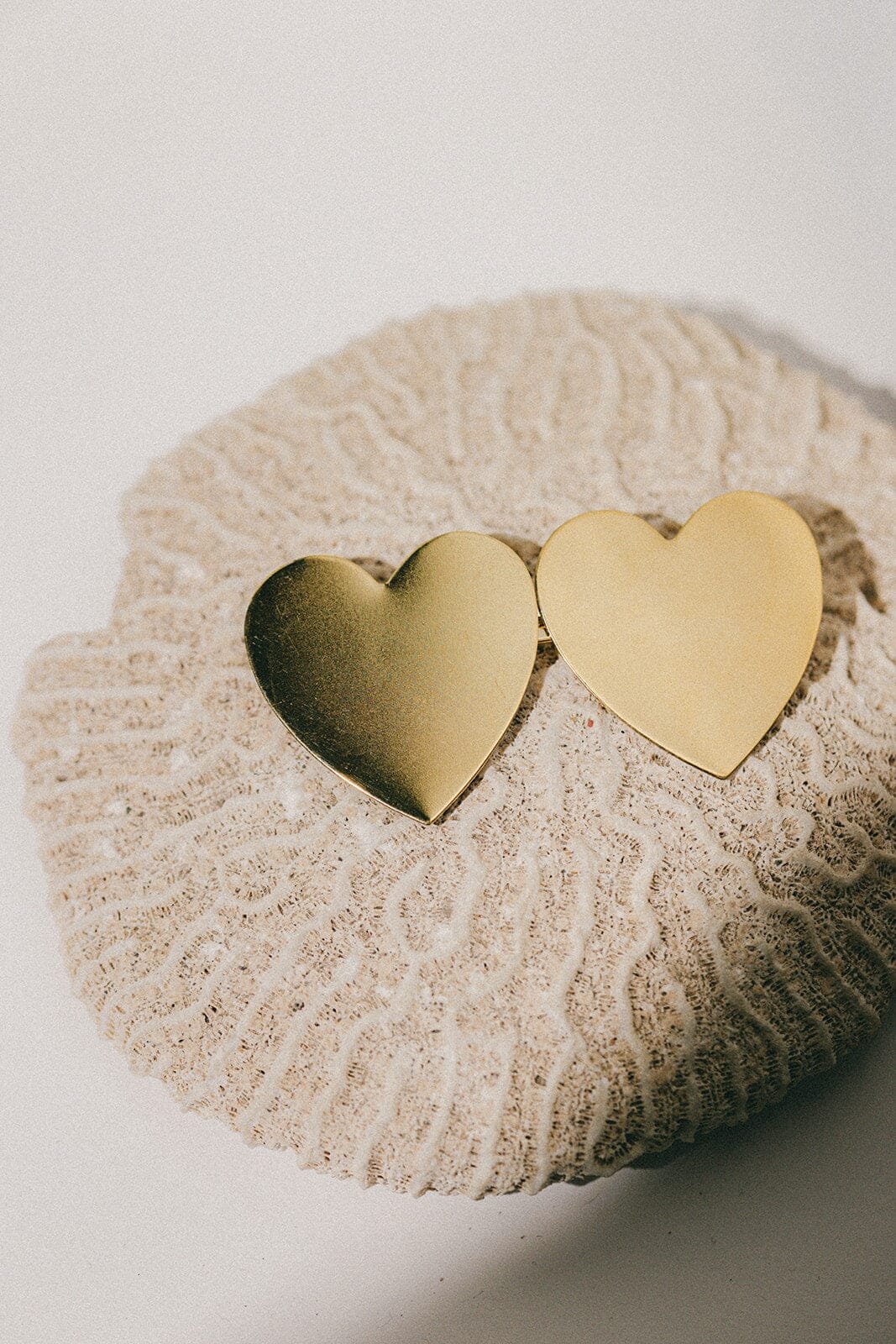 Maxi gold-plated heart barrette MONSIEUR SIMONE Golden