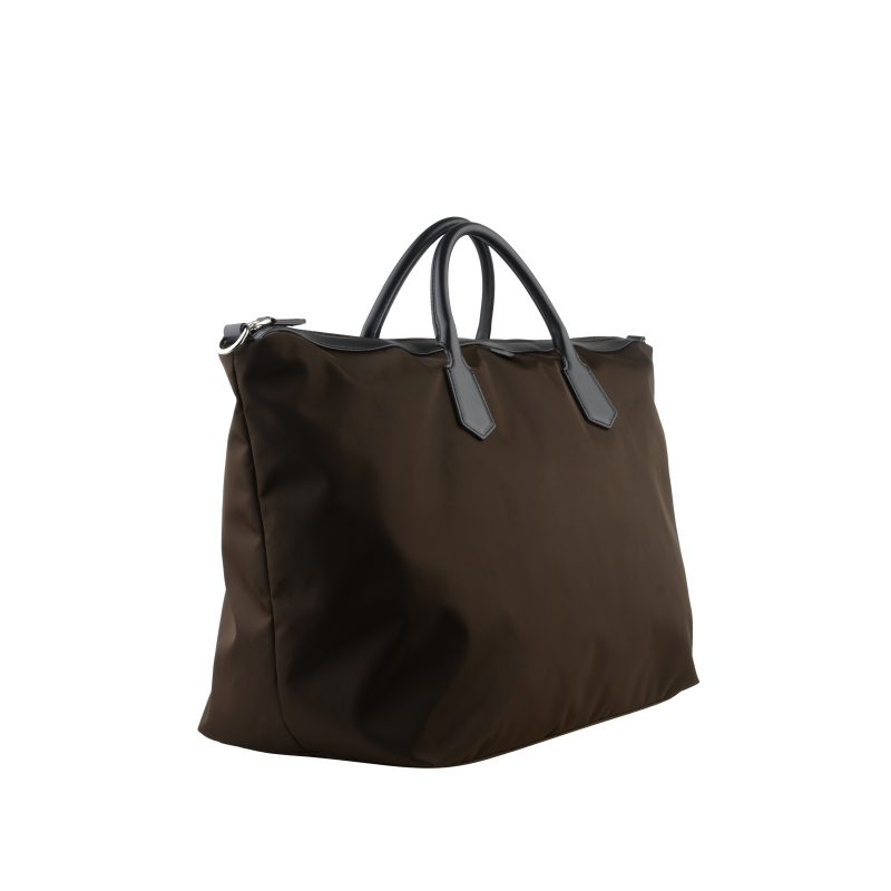 Canvas and leather travel bag POURCHET