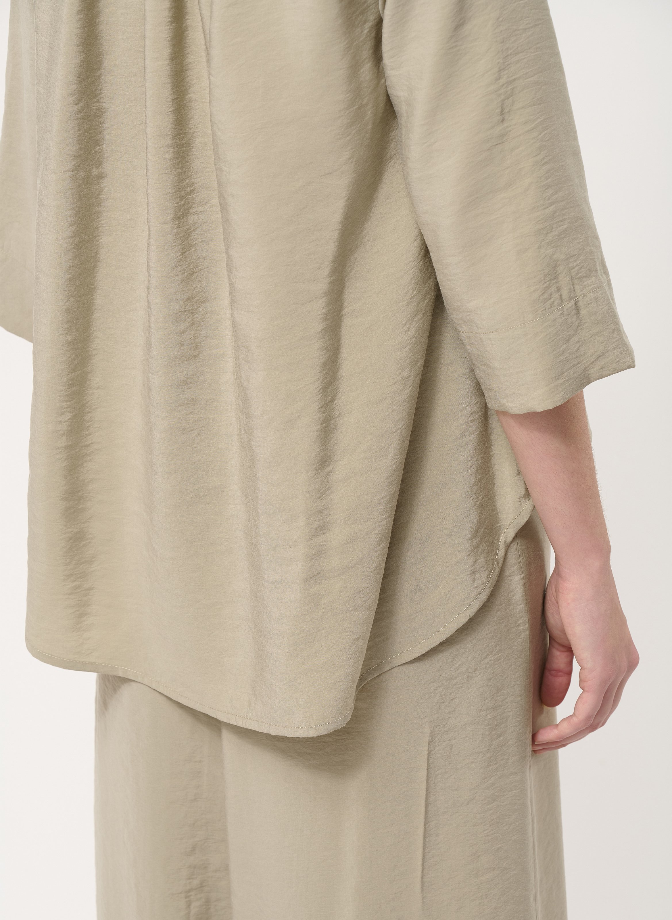 Chemise manches 3/4 unie  HUMILITY Vert