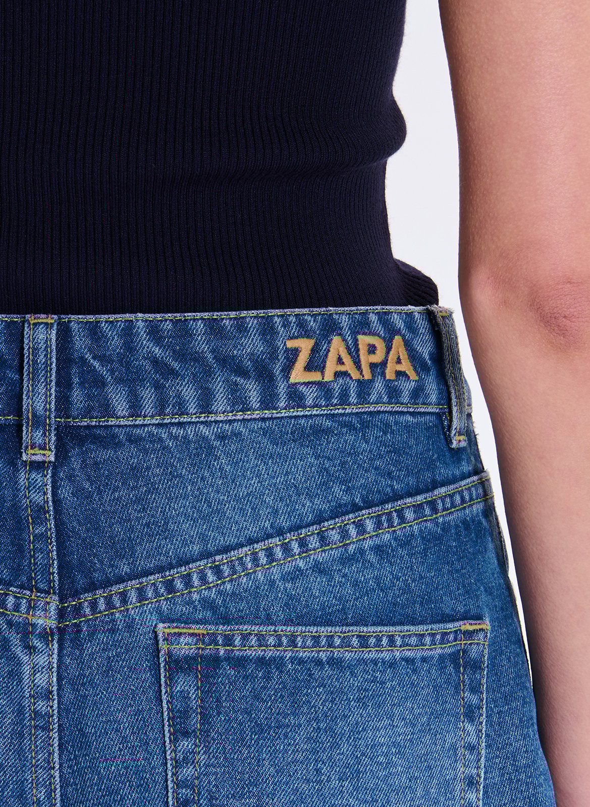 Bermuda droit en coton ZAPA Bleu