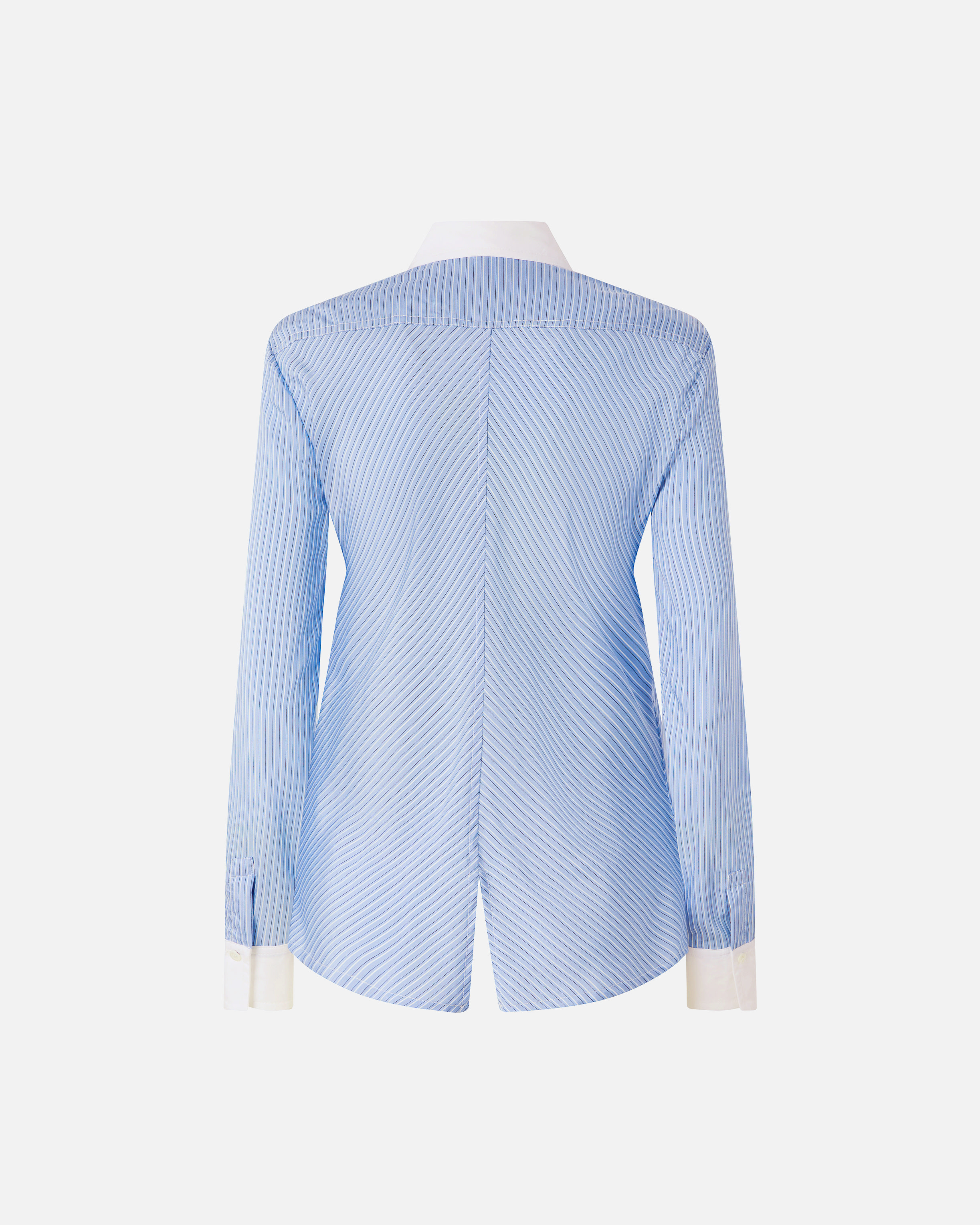 Chemise à col et poignets contrastants PINKO Bleu