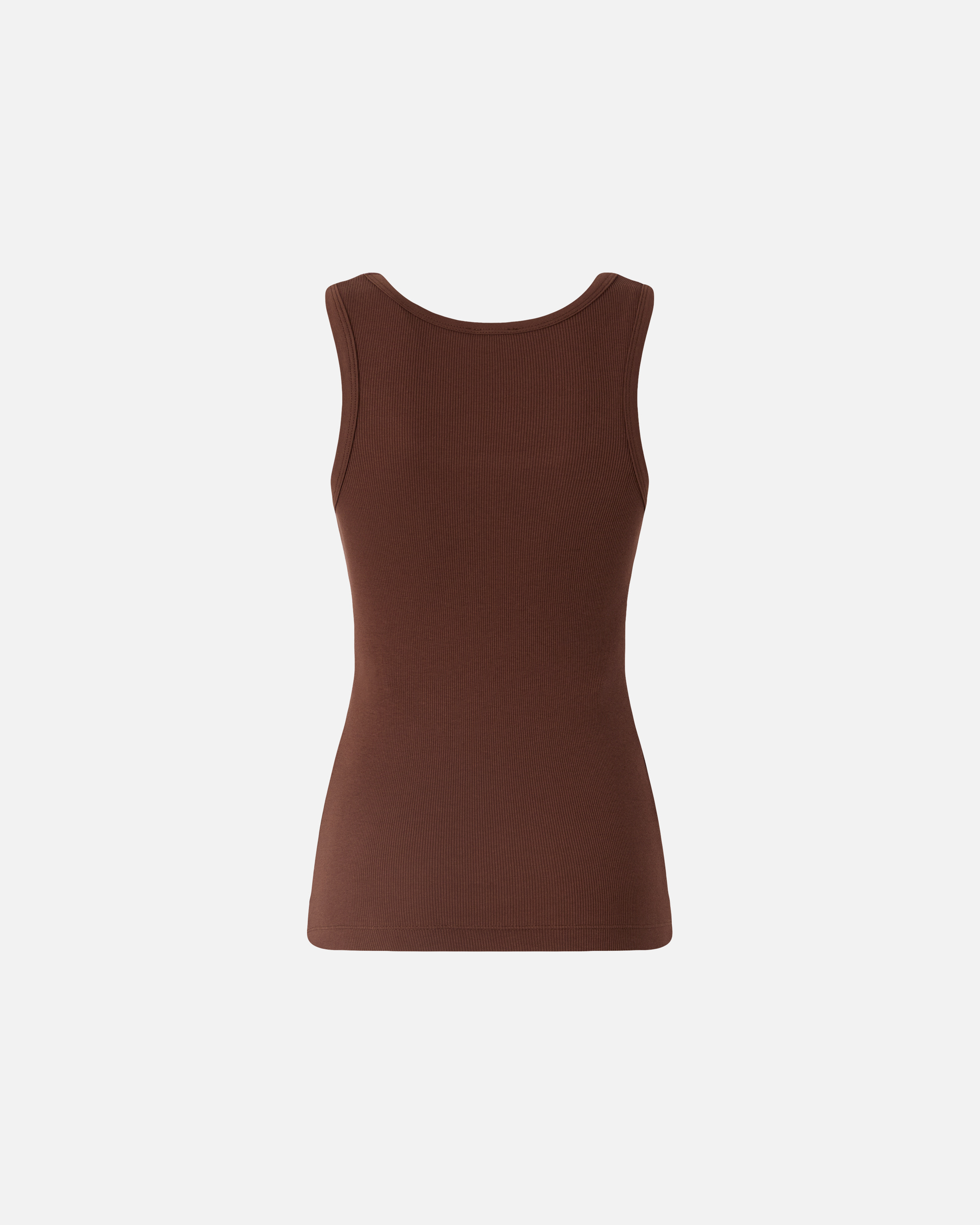 Tank top with golden love birds appliqué PINKO Brown