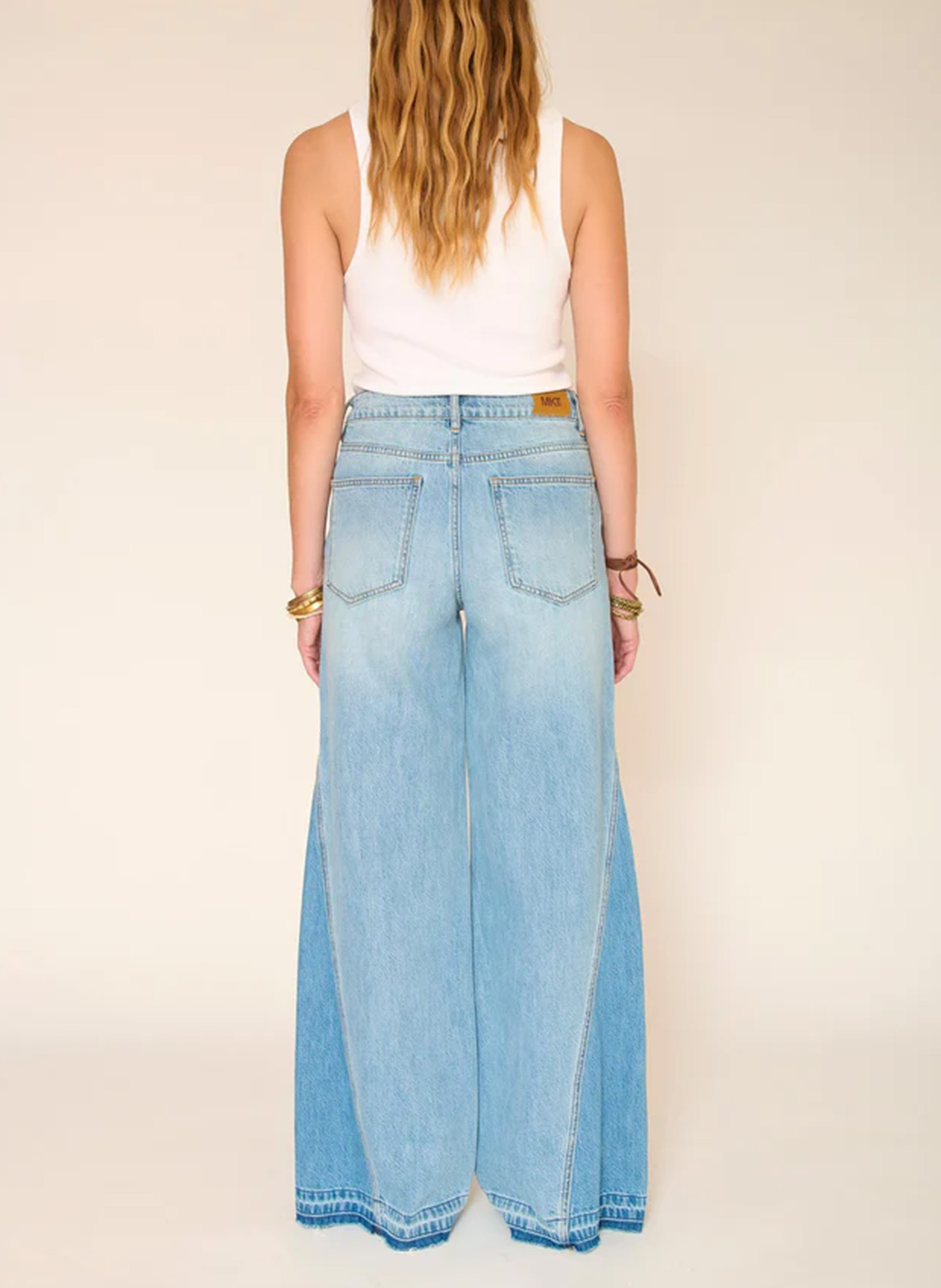 Jean large en coton MKT Bleu