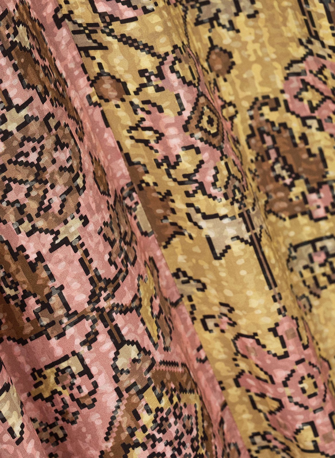 Jupe longue fluide imprimée BA&SH Jaune