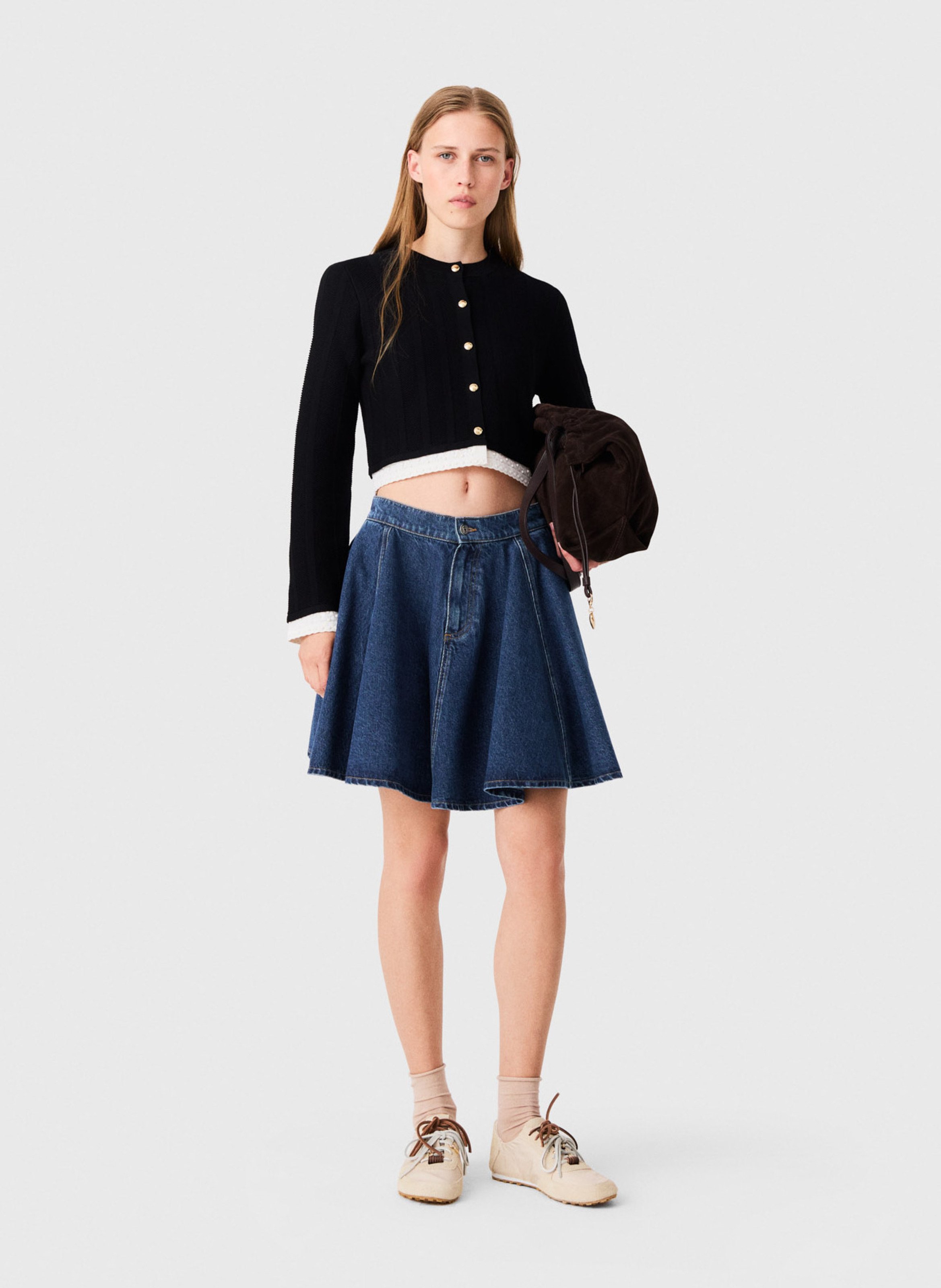 Rechte cardigan met ronde hals MAJE Zwart