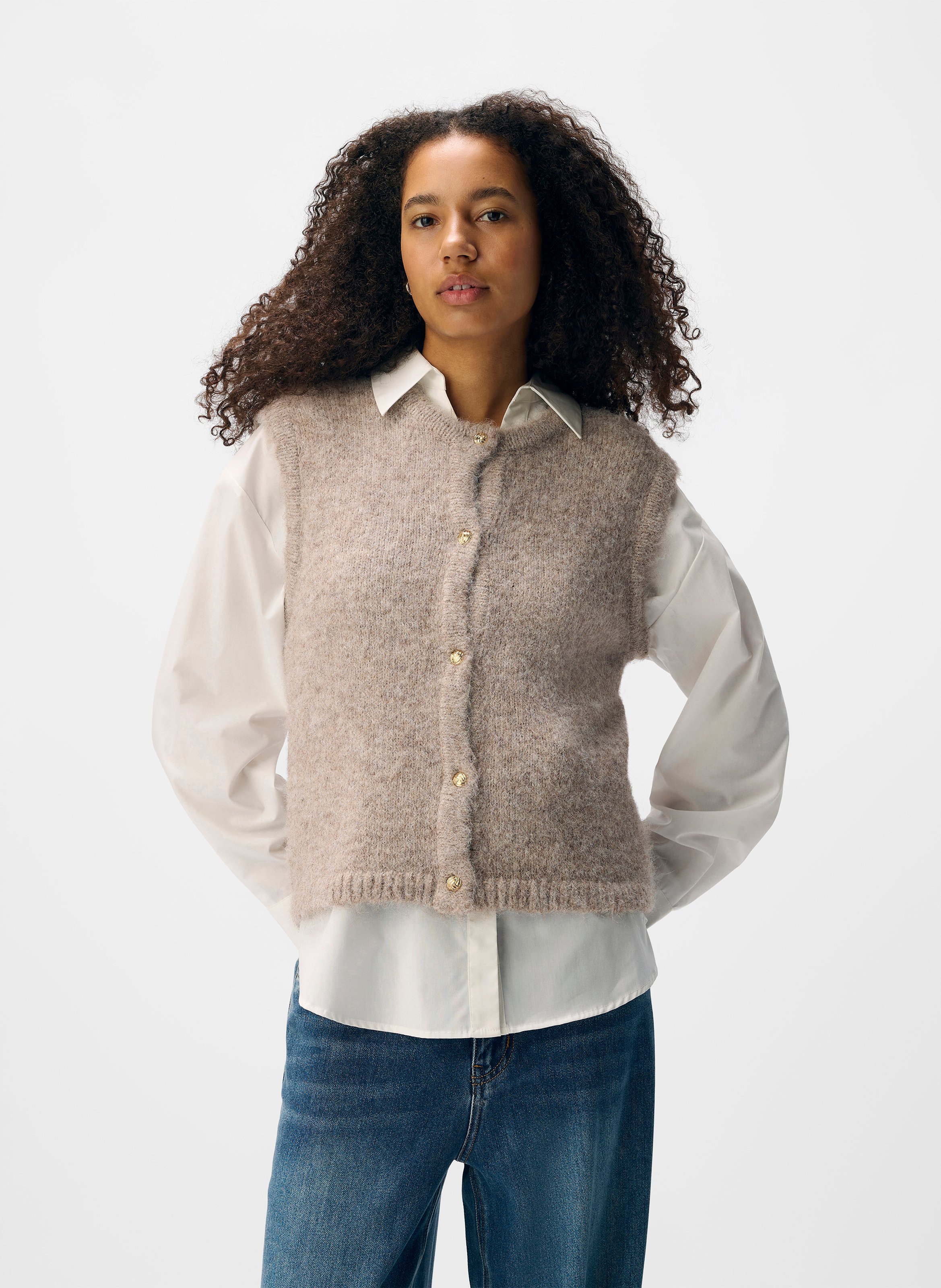 Round-neck cardigan OBJECT