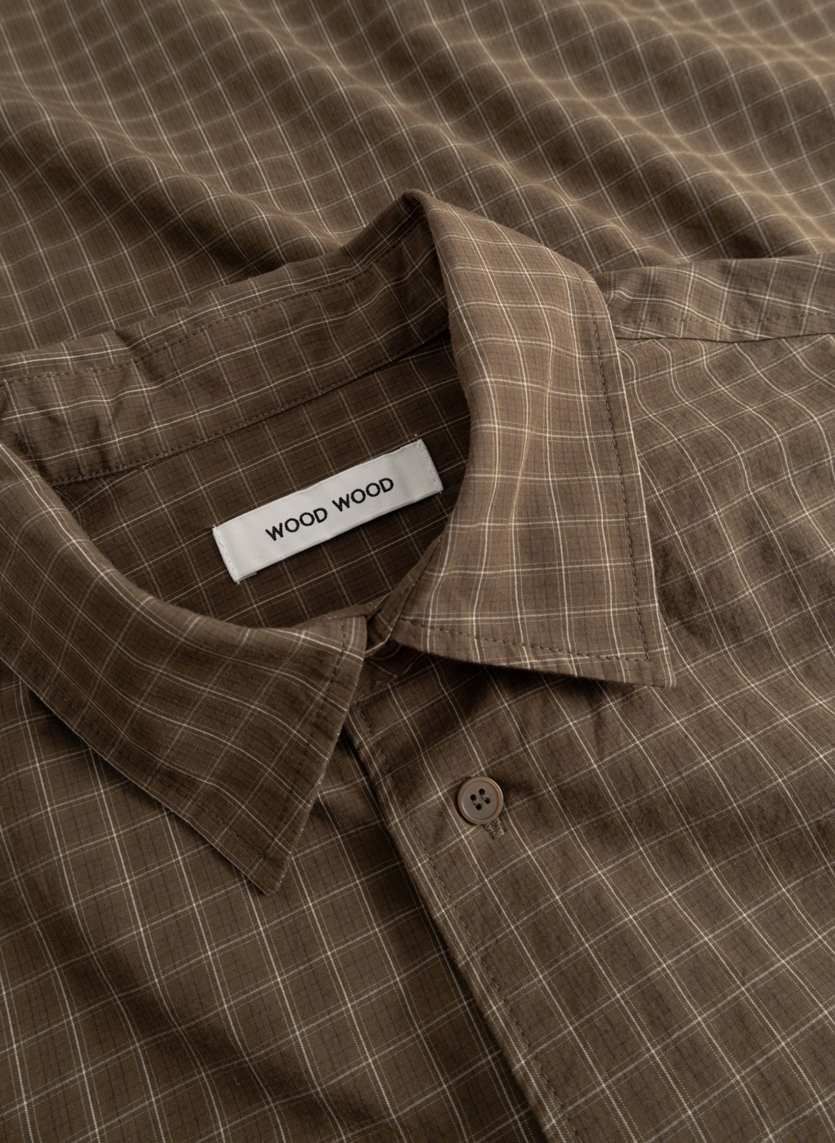 Straight cotton shirt WOOD WOOD Brown