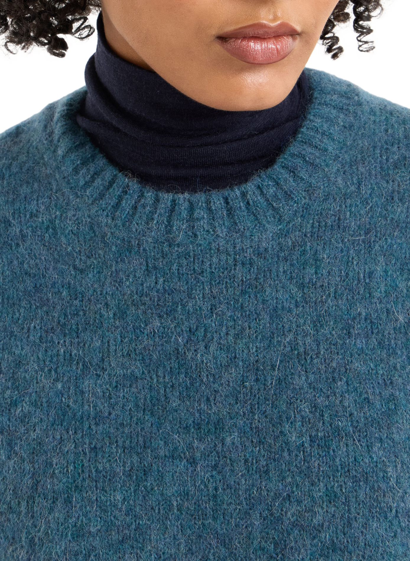 Sleeveless alpaca blend knit sweater SAISON 1865 Blue
