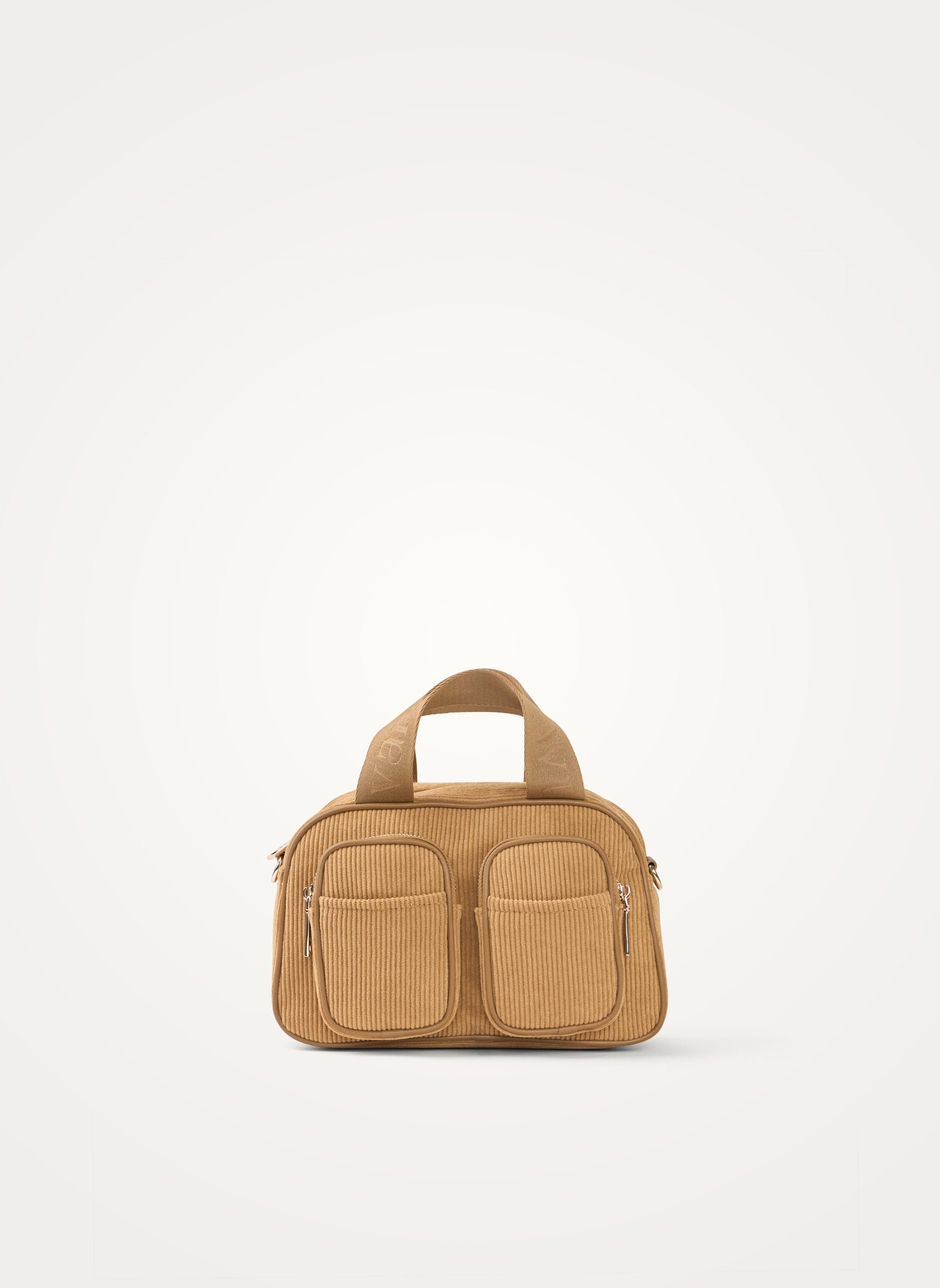Mini bowling bag with shoulder strap VANESSA WU Beige