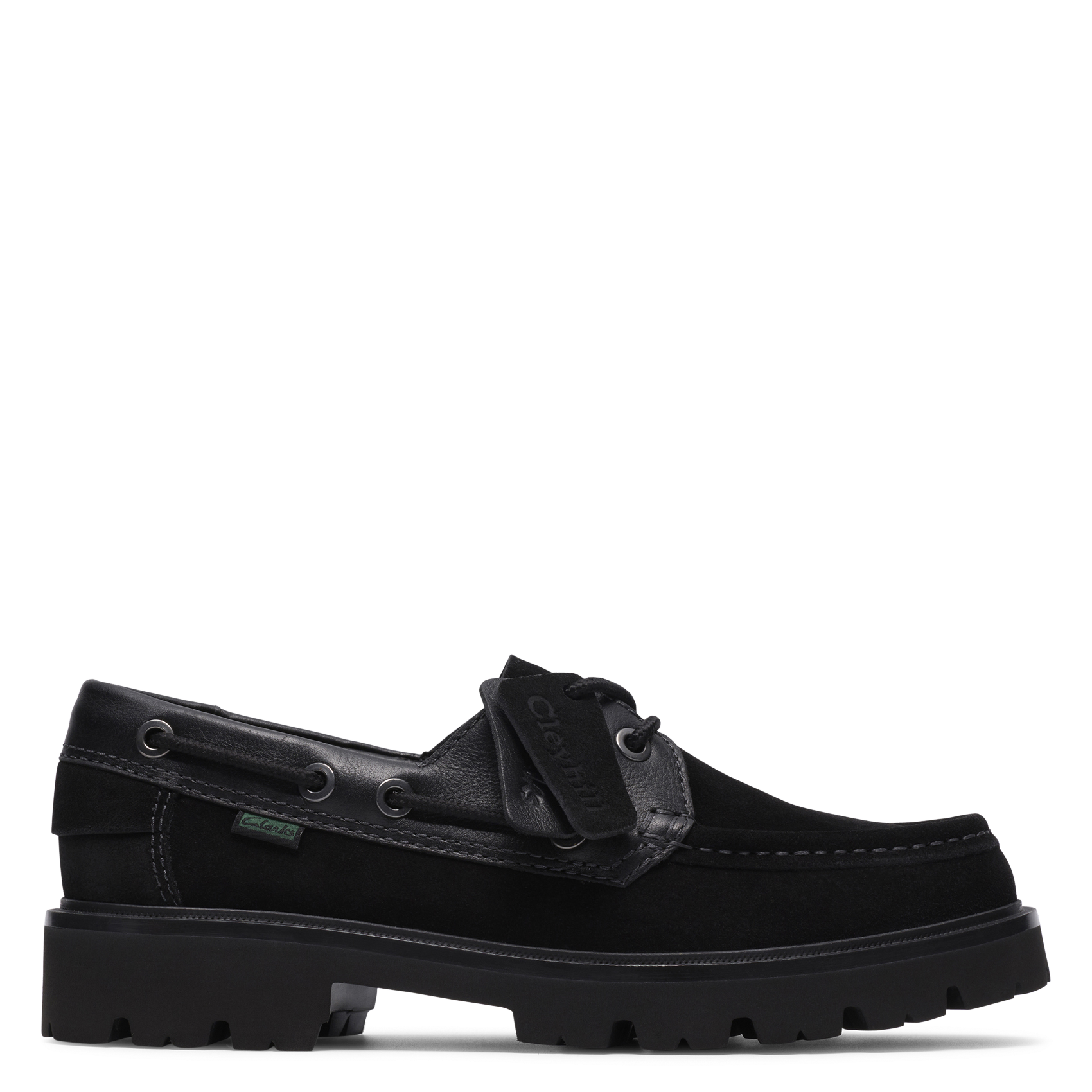 Mocassins bi-matières en cuir CLARKS Noir
