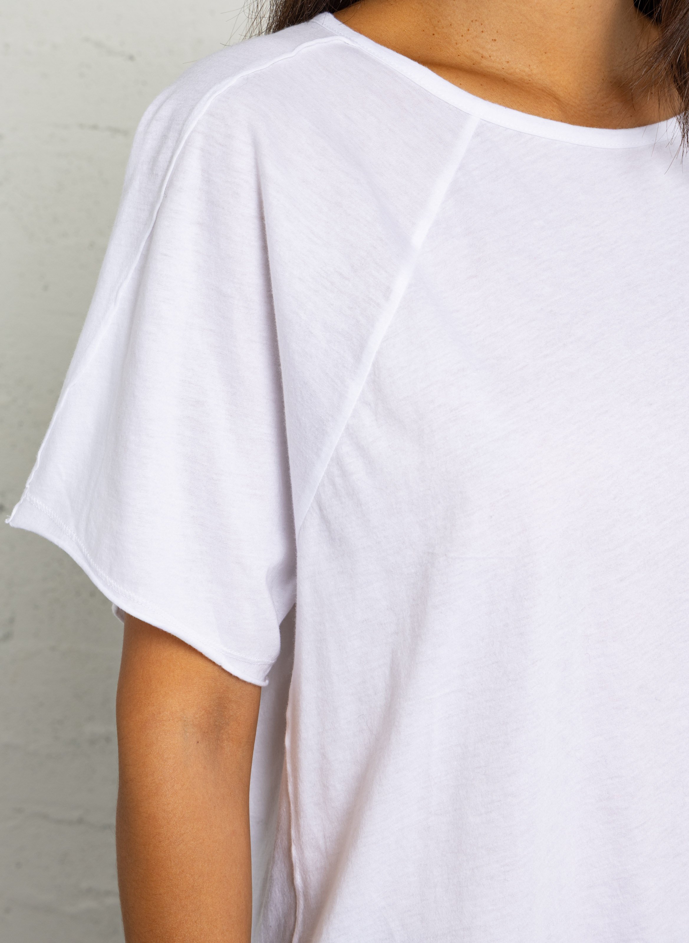 Loose round neck cotton t-shirt AMERICAN VINTAGE White