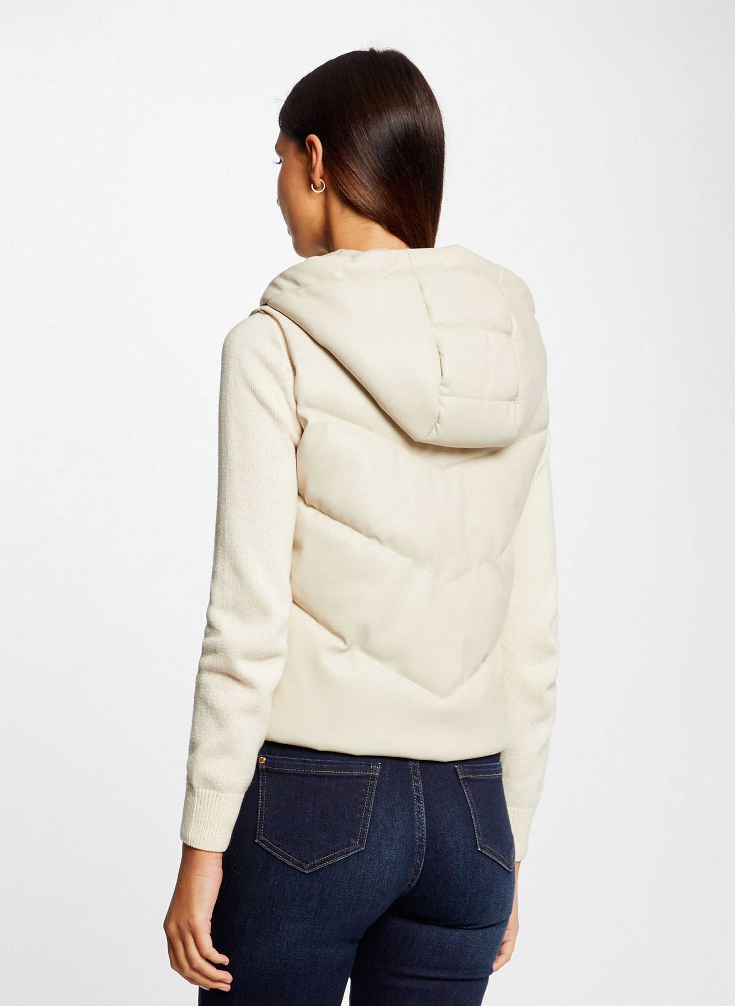Bodywarmer met capuchon MORGAN Beige