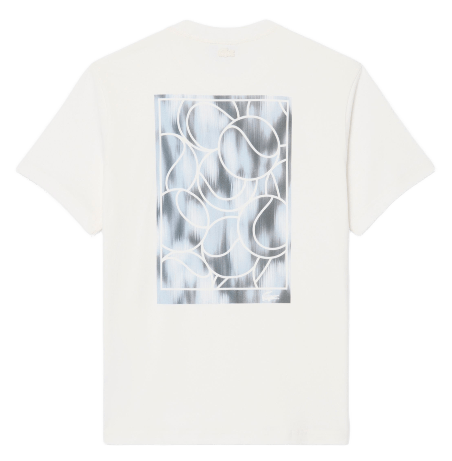 Gerade geschnittenes Baumwoll-T-Shirt mit Print LACOSTE Grau