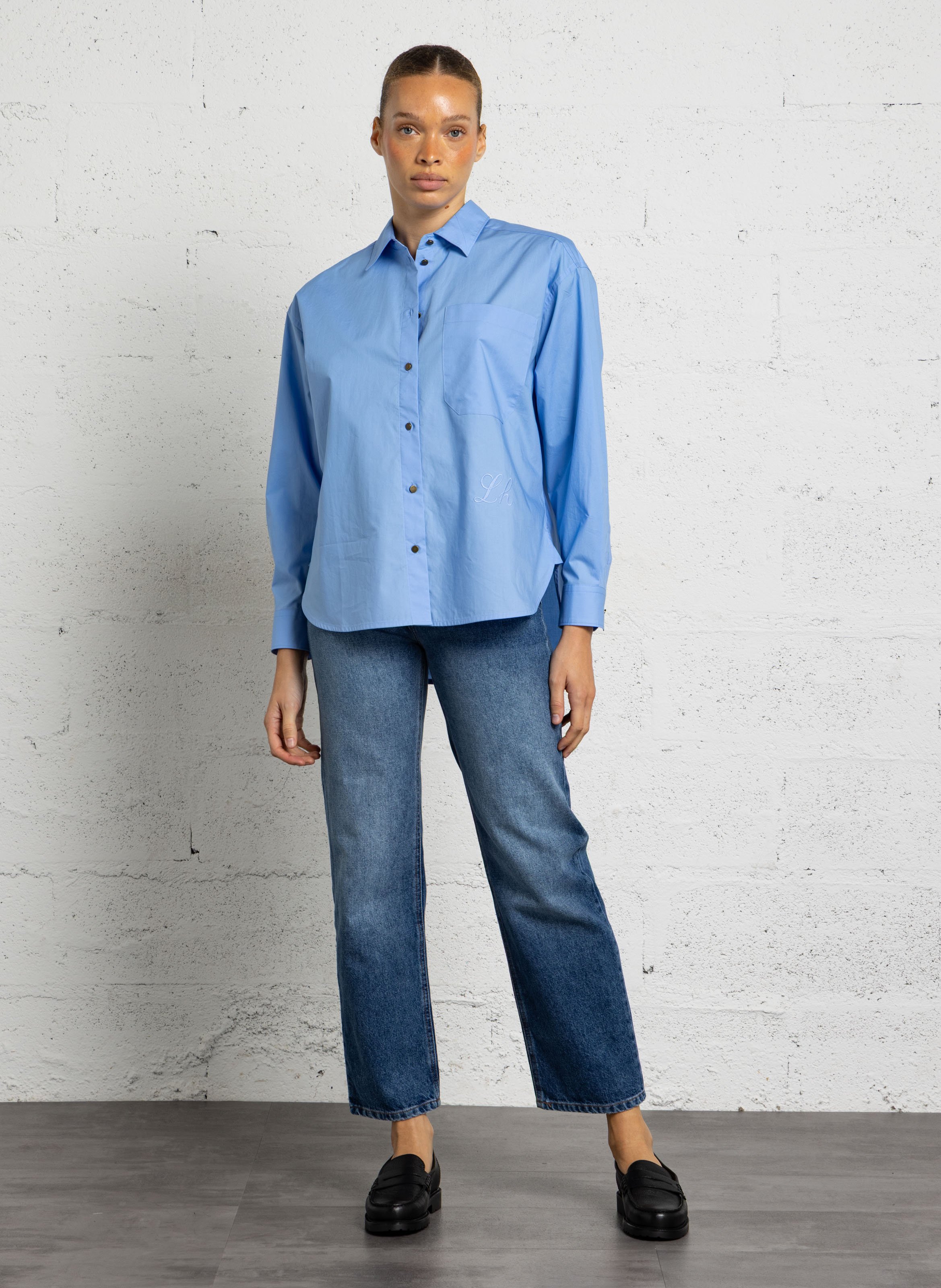 Slim-Jeans aus Baumwoll-Stretch IKKS Blau