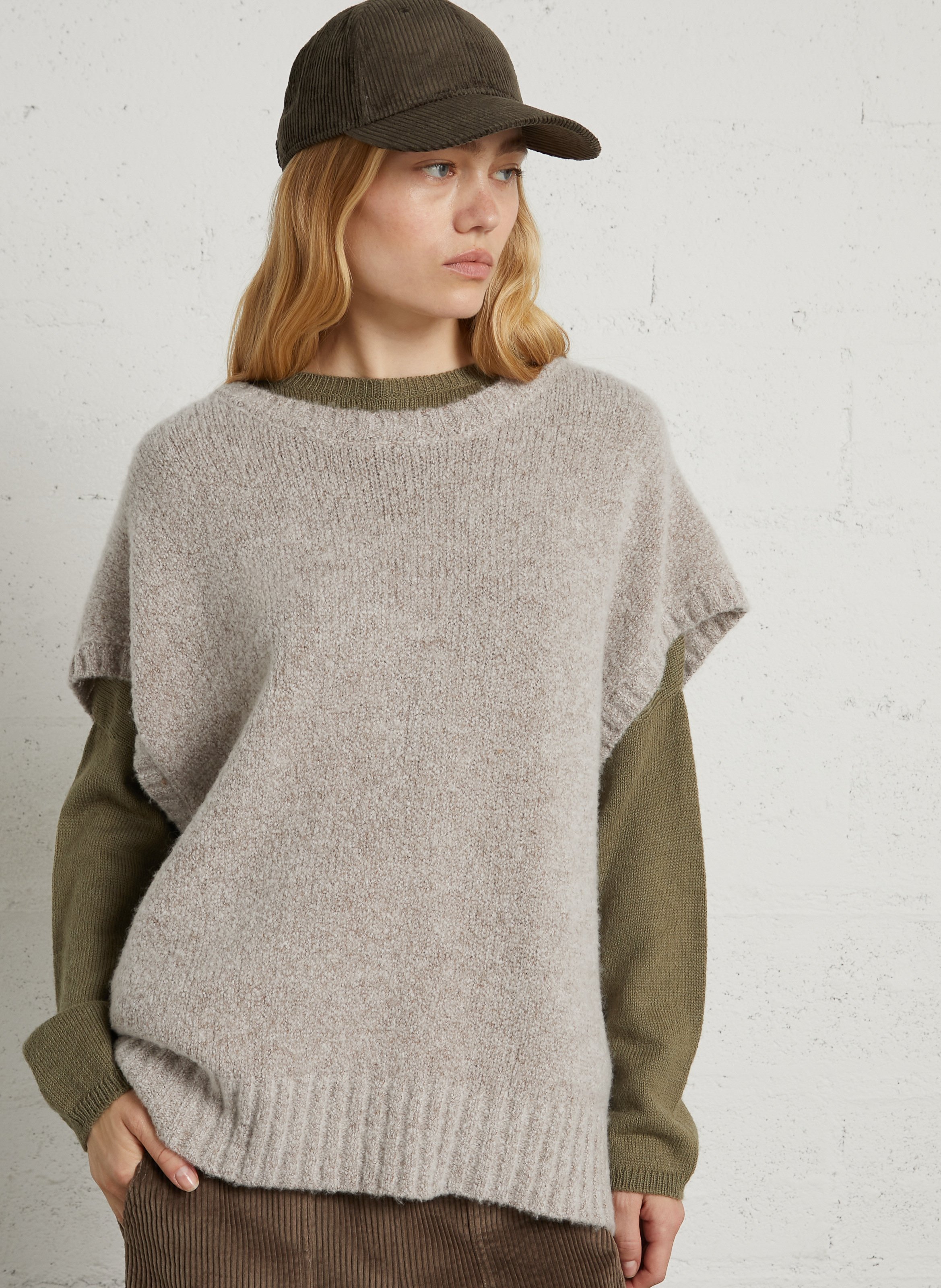 Pull ample en laine mélangée RUE DE TOKYO Beige