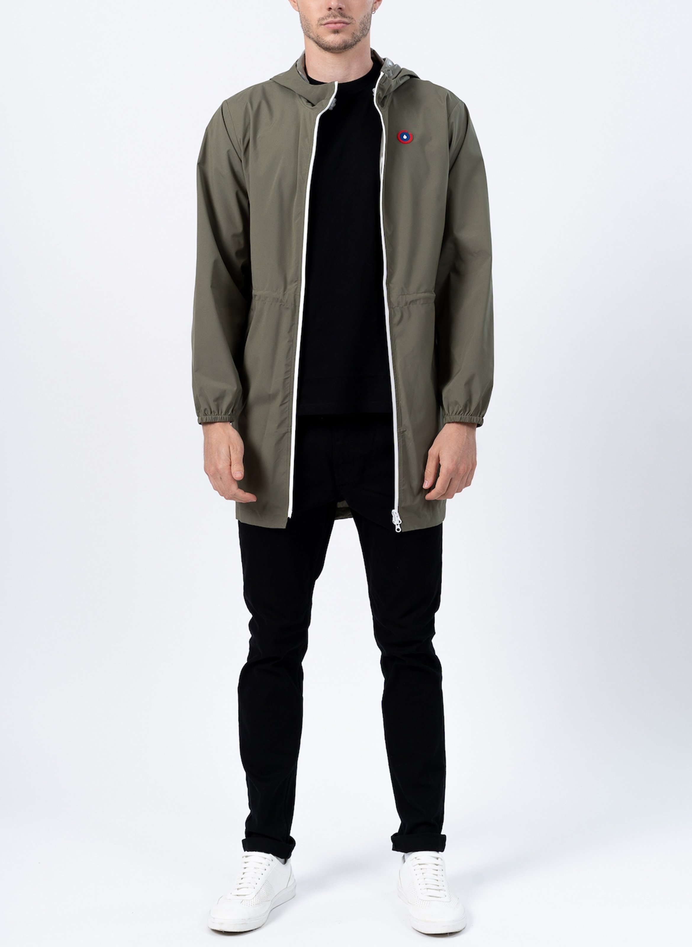 Imperméable long à capuche convertible FLOTTE Vert