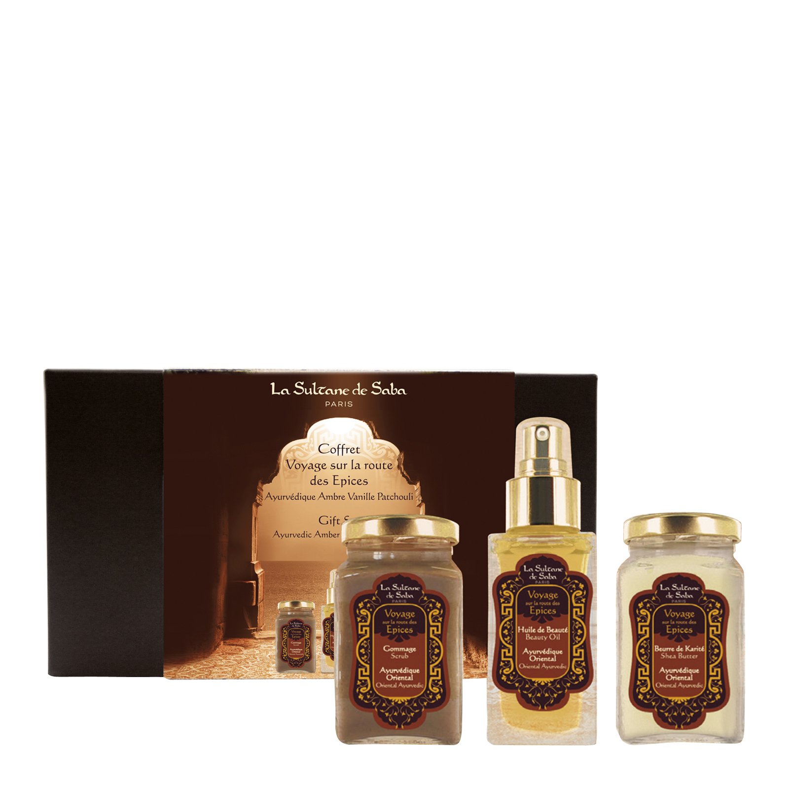Ayurvedische geschenkset voor het lichaam met amber, vanille en patchoeli LA SULTANE DE SABA No color