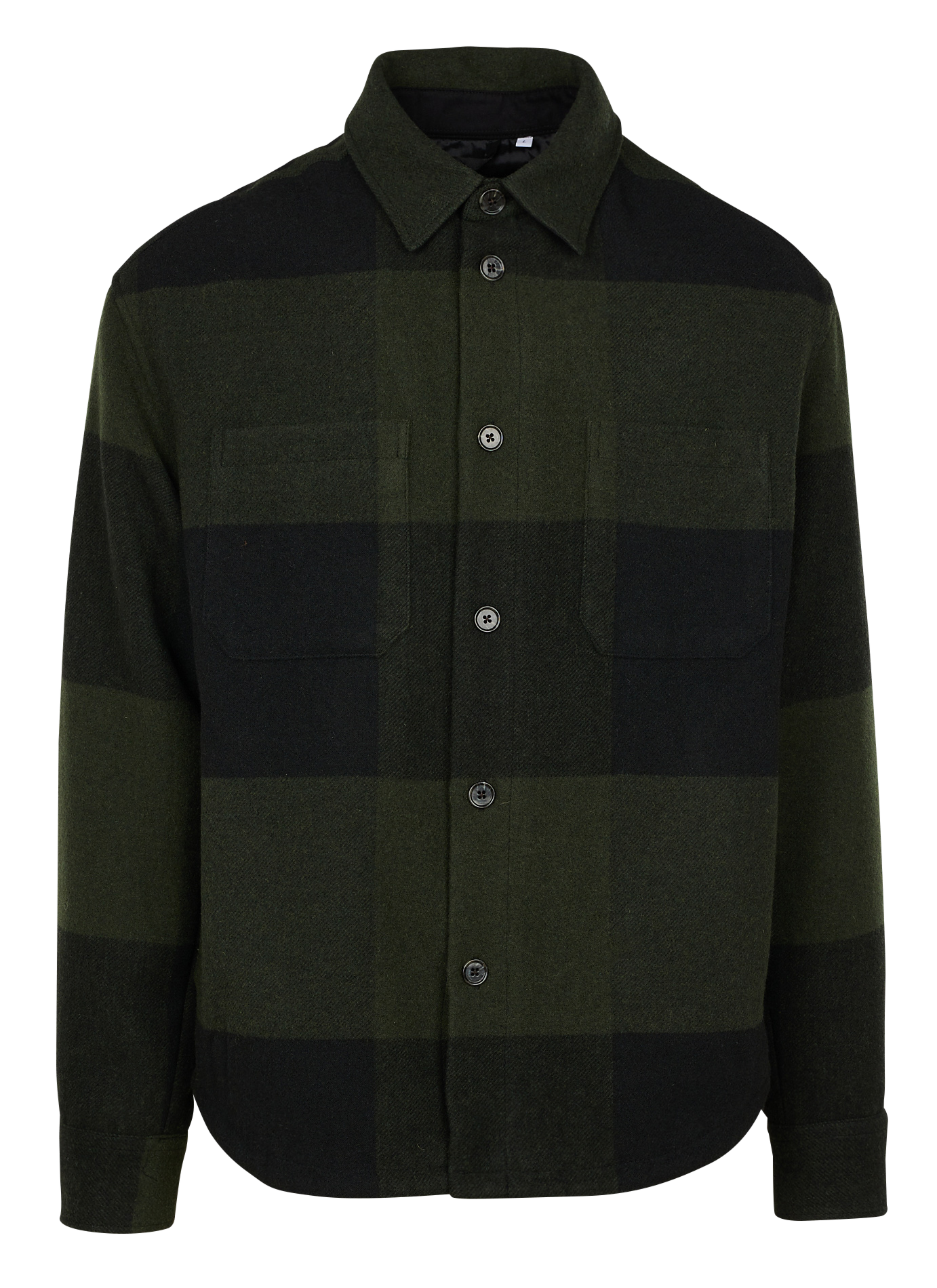 Veste chemise col classique rayée en coton mélangé  LES DEUX Vert