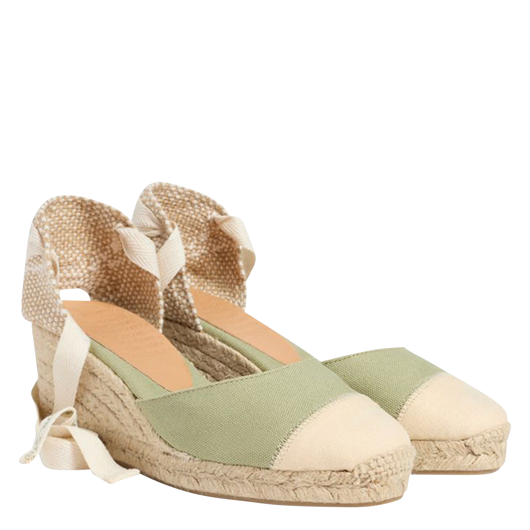 Organic cotton wedge espadrilles CASTANER Green