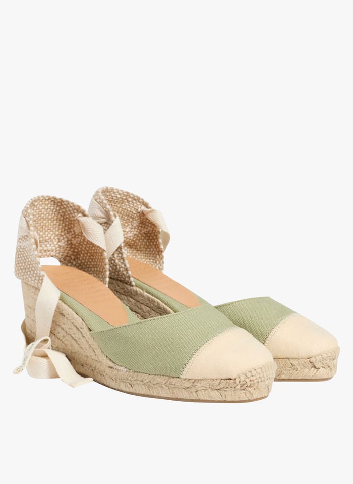Espadrilles compensées vertes hotsell