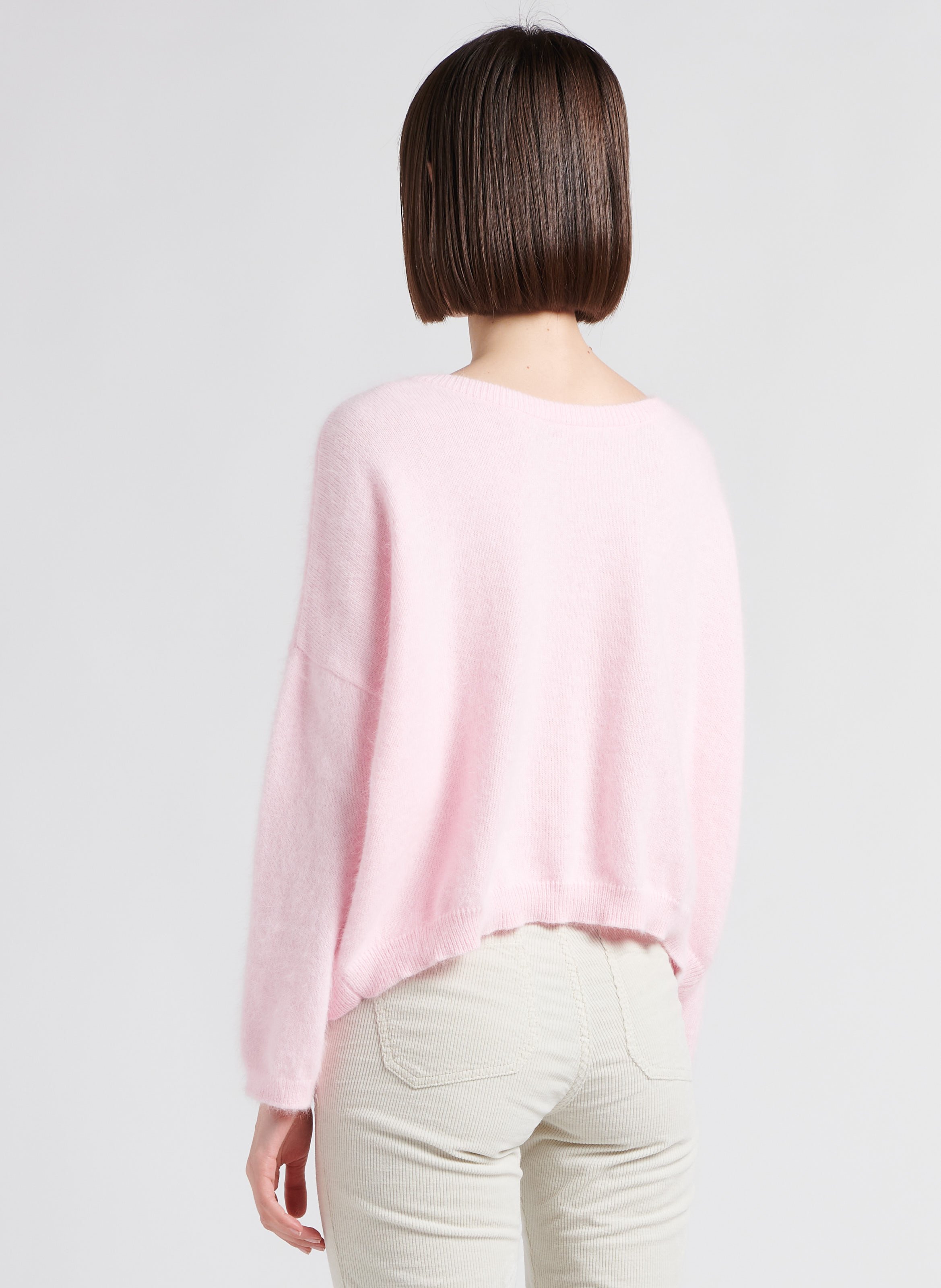 Pink angora clearance cardigan