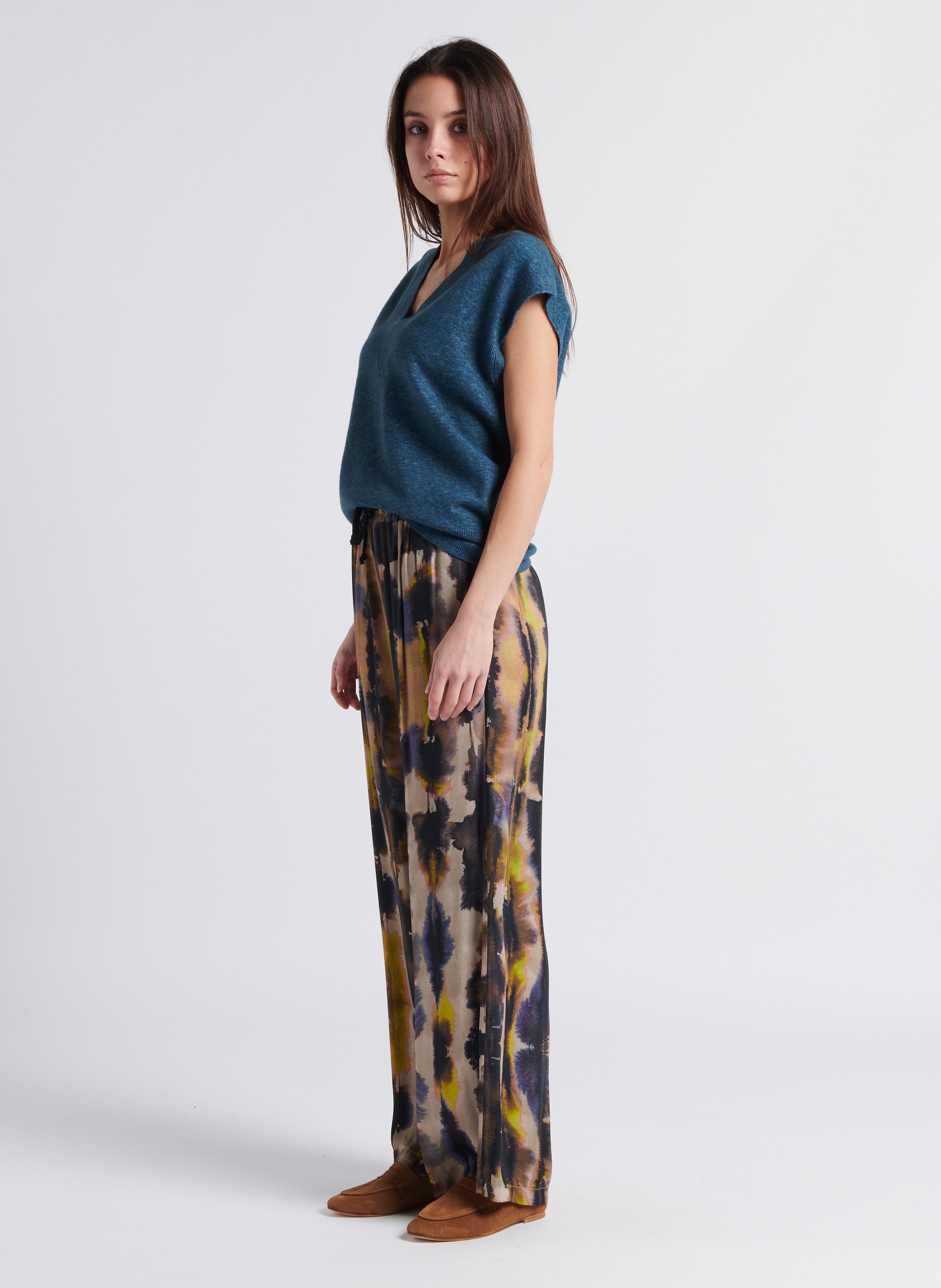 Mocassins en cuir velours ANONYMOUS COPENHAGEN Marron