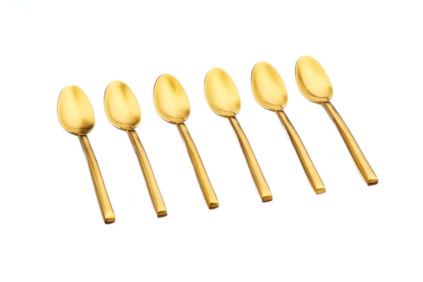 Set of 6 small spoons BJORN Golden