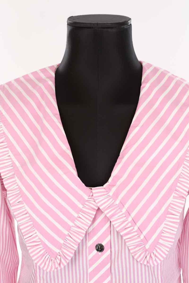 Cotton shirt GANNI - Seconde Main Pink