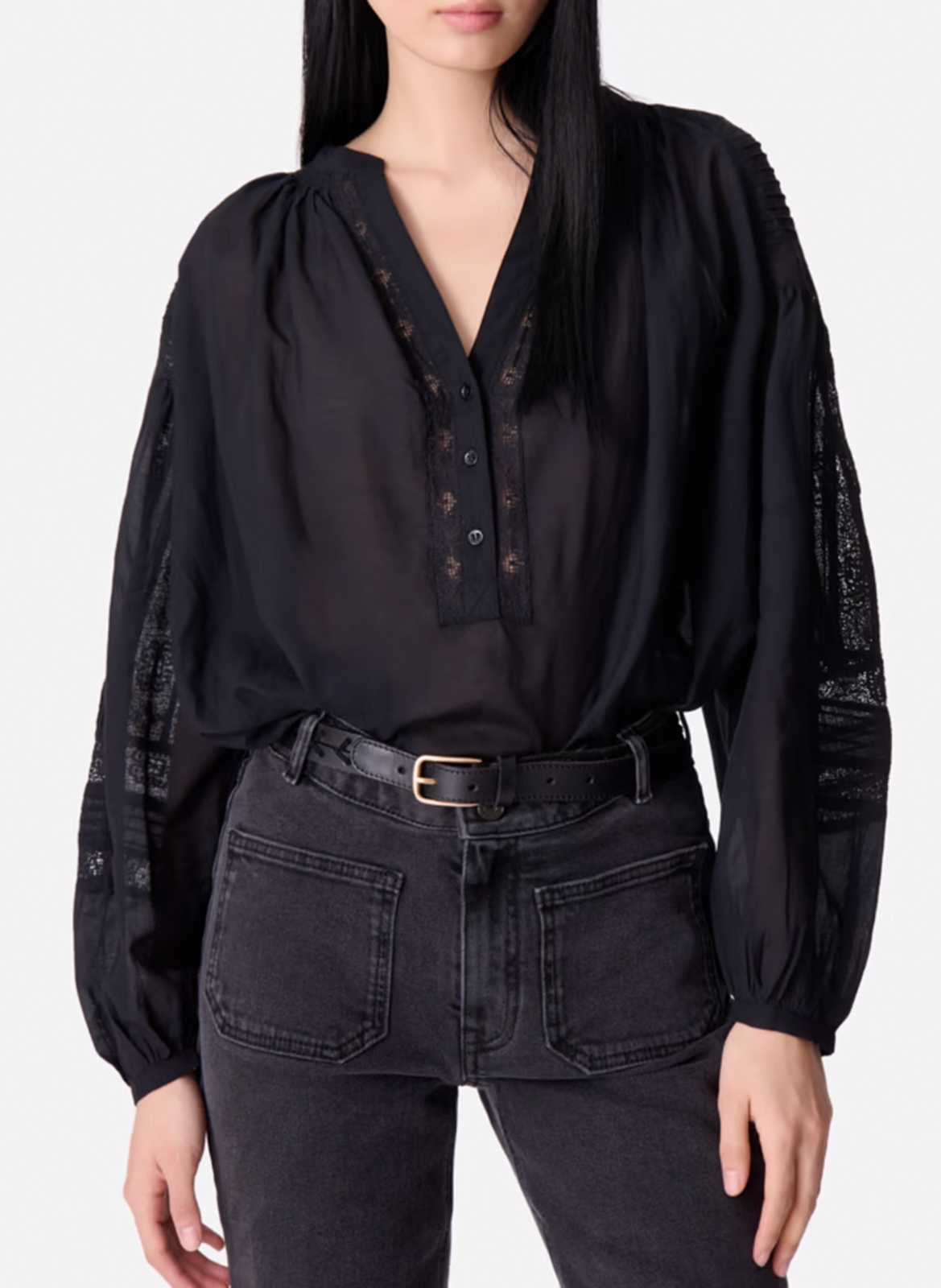 Langärmelige Spitzenbluse VANESSA BRUNO