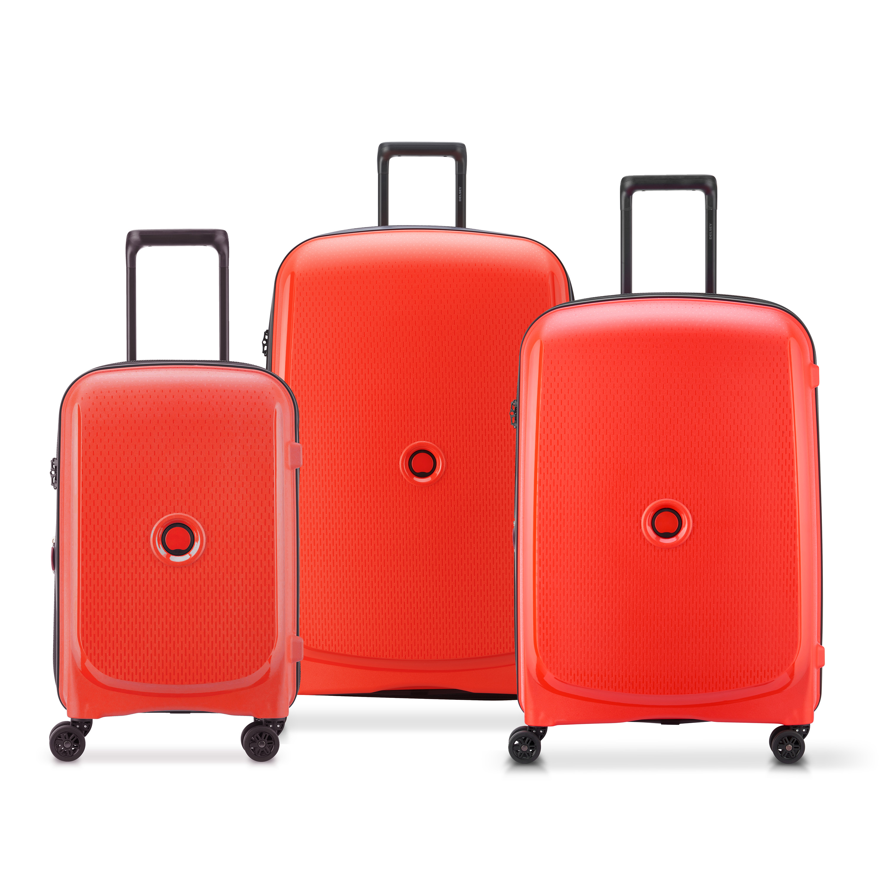 Set of 3 rigid suitcases 55 cm/70.5 cm/82.5 cm DELSEY PARIS Red