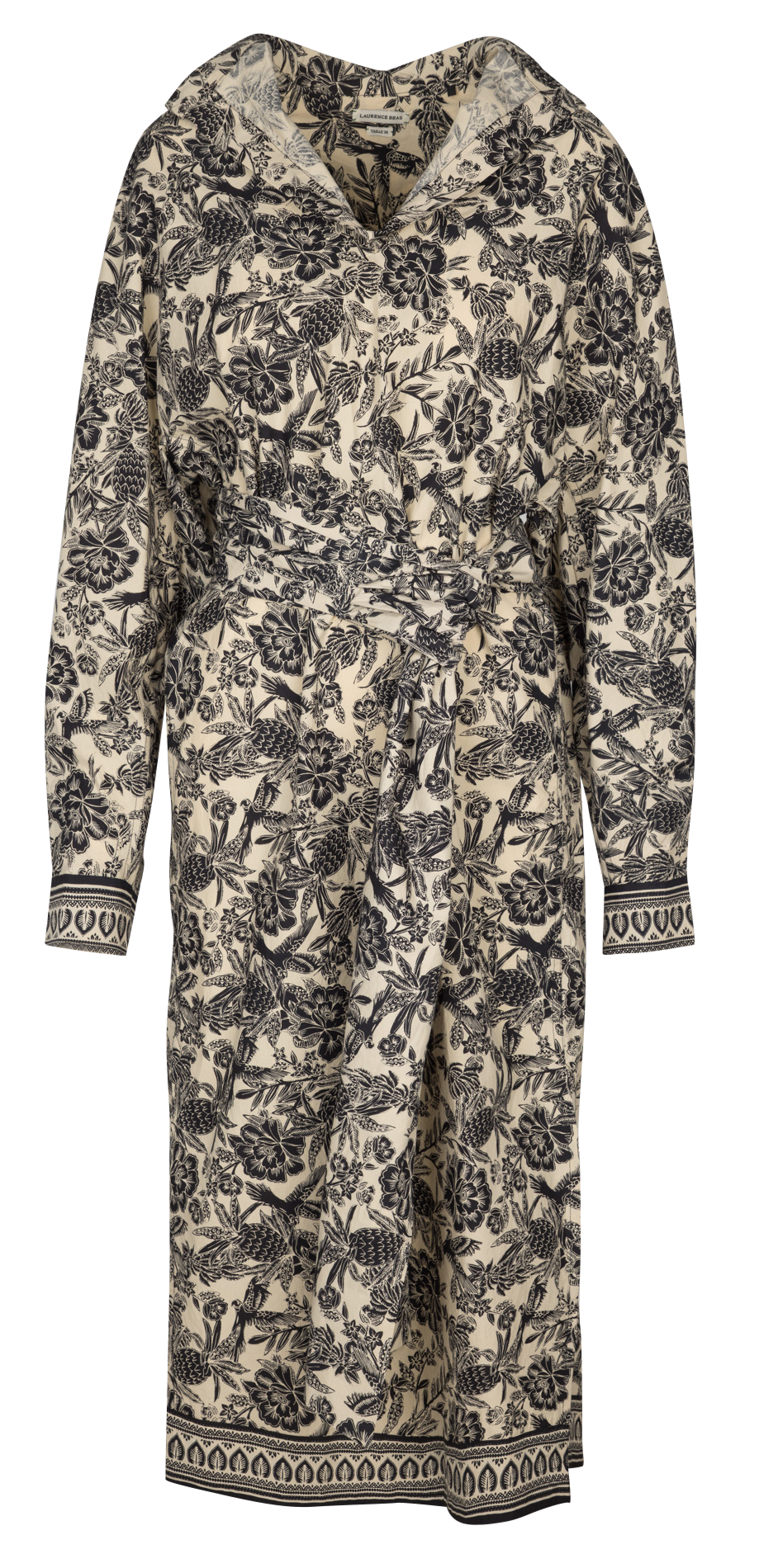 Langes Baumwollkleid mit Print  LAURENCE BRAS Schwarz