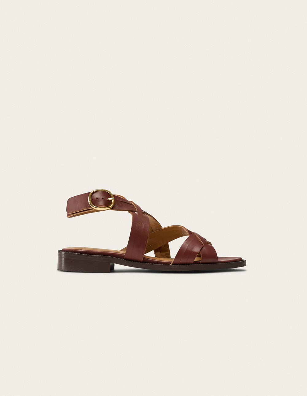 Faux leather sandals ODAJE EX. M.MOUSTACHE Brown