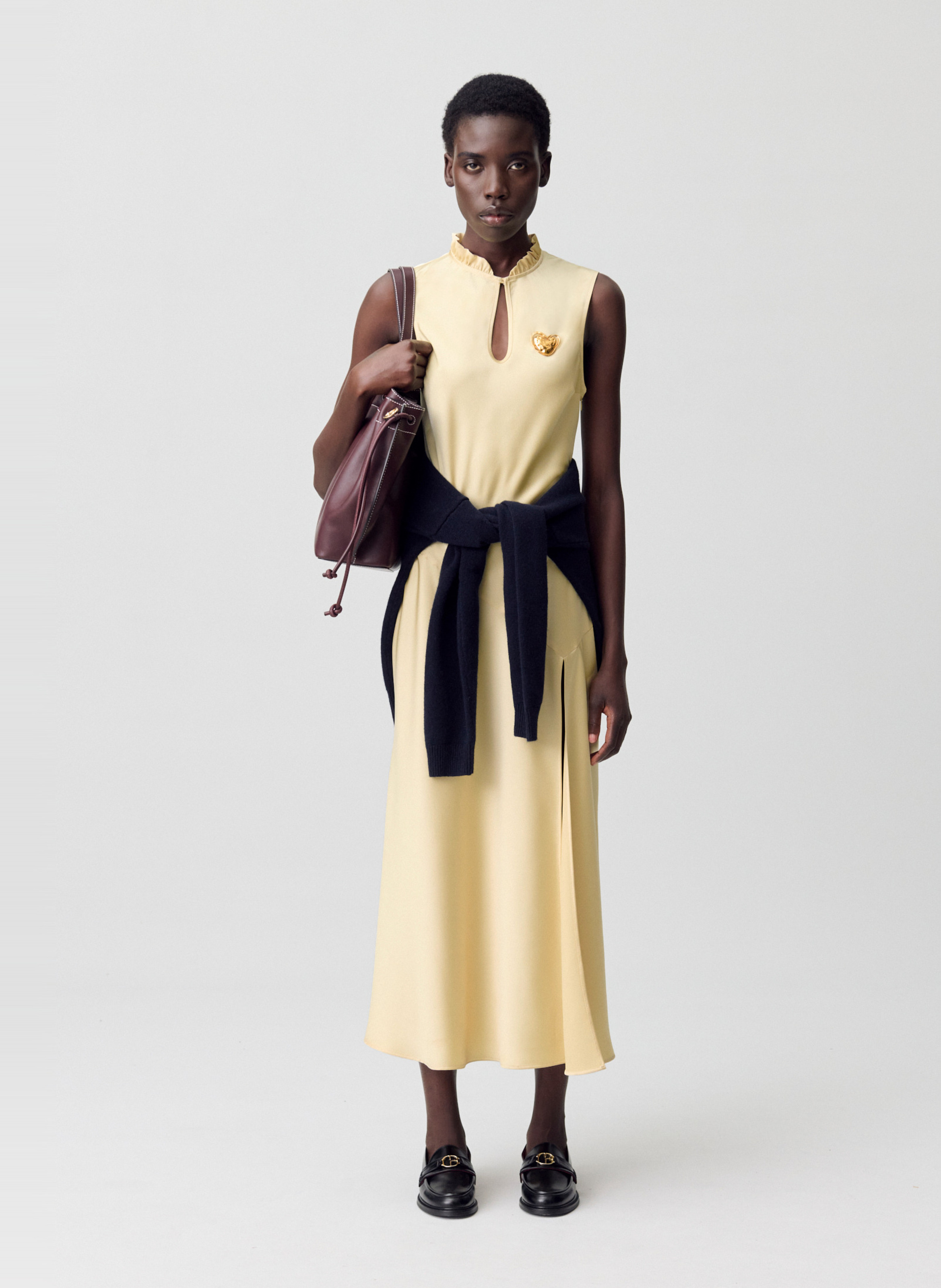 Robe longue ajustée  CLAUDIE PIERLOT Jaune