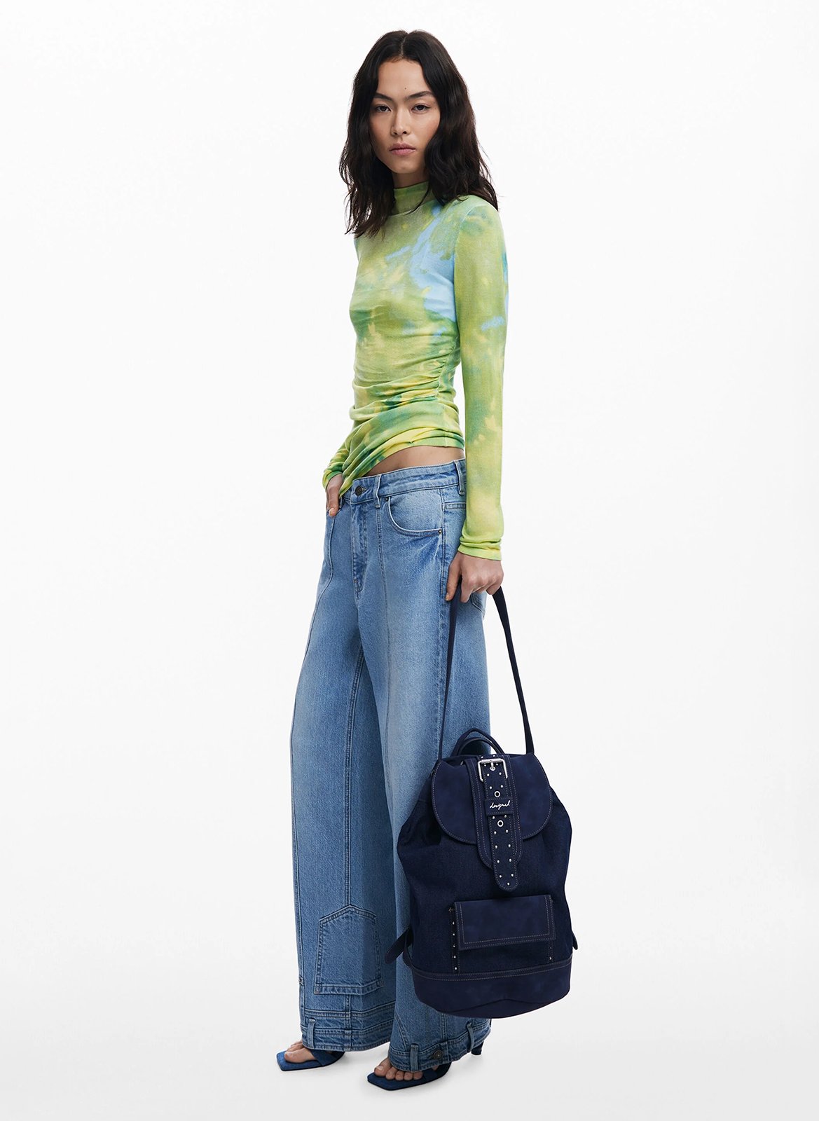 Sac à dos en denim DESIGUAL Bleu