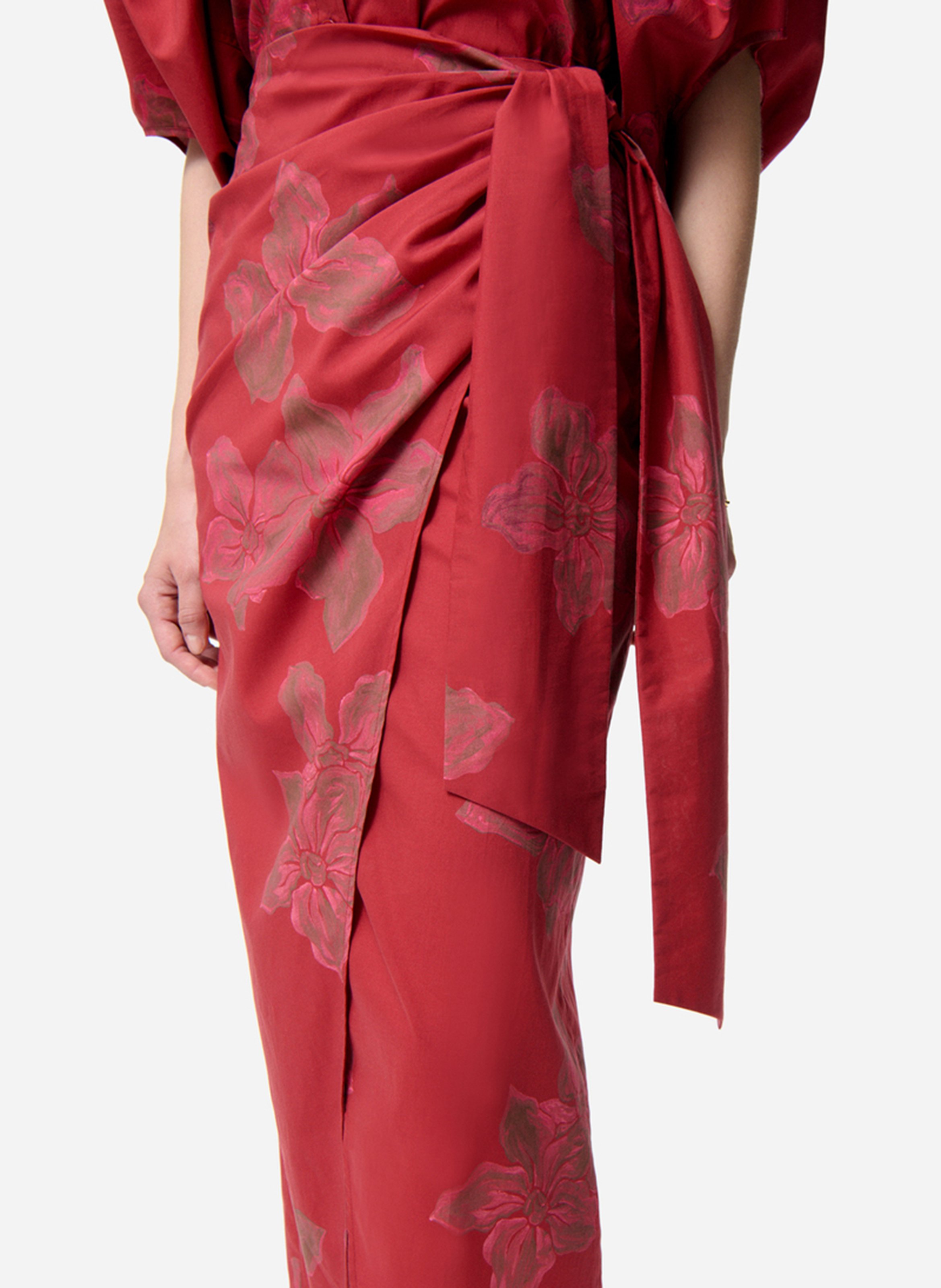 Jupe mdi portefeuille VANESSA BRUNO Rouge