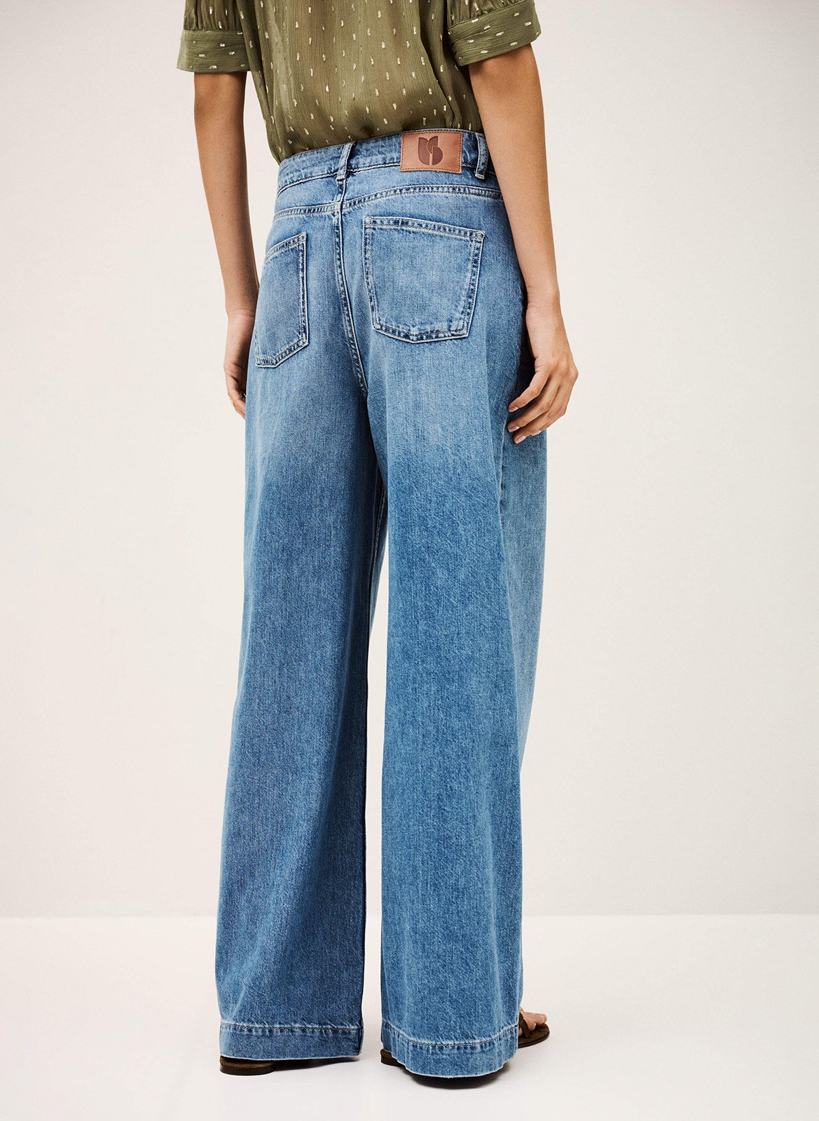 Gekleurde straight-fit jeans met 5 zakken BA&SH Blauw