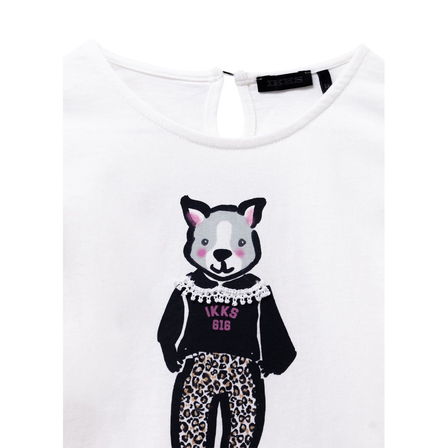 Tee-shirt col rond en coton IKKS JUNIOR Blanc