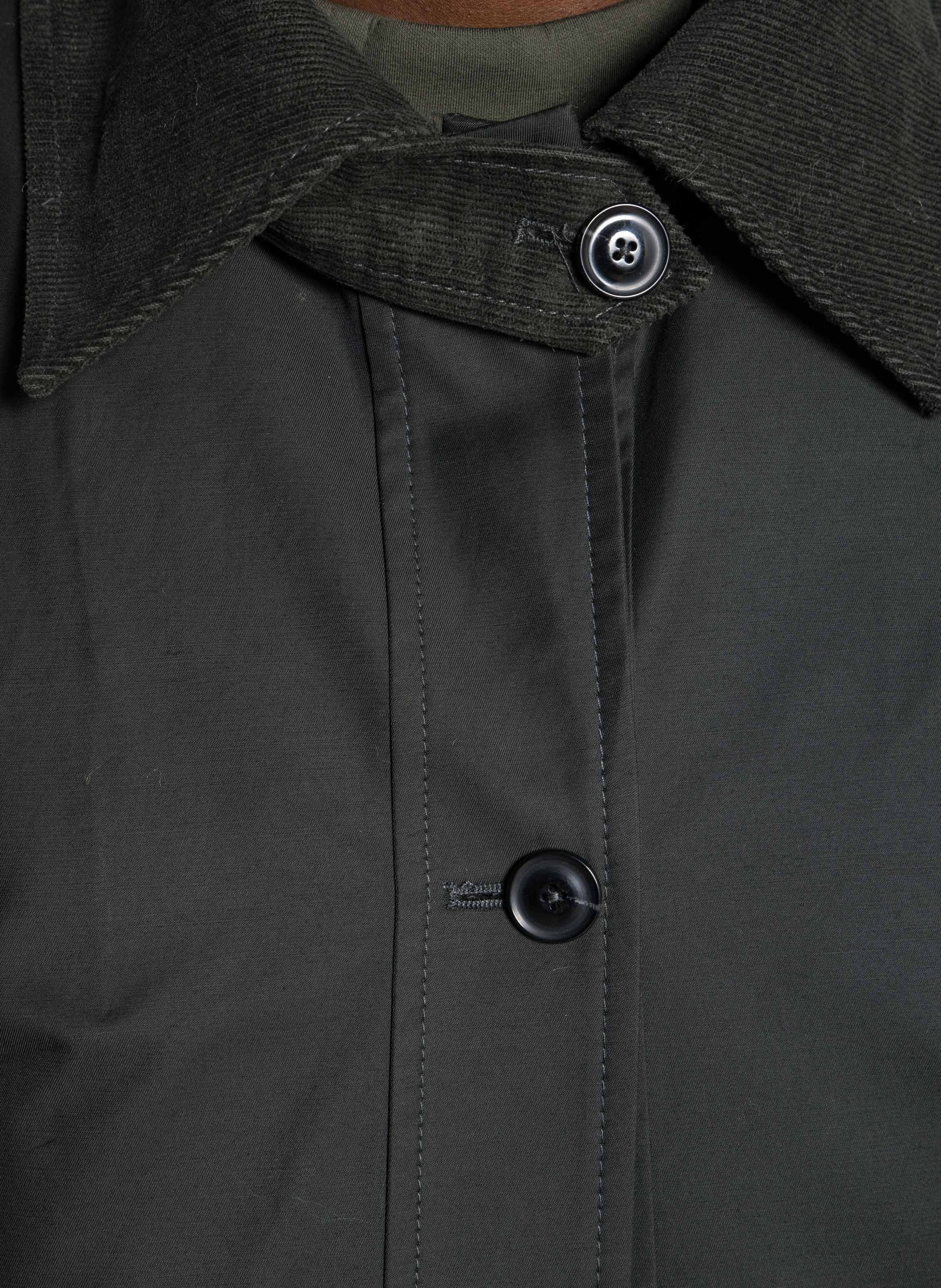 Veste col en velours côtelé en coton mélangé BELLEPIECE Noir