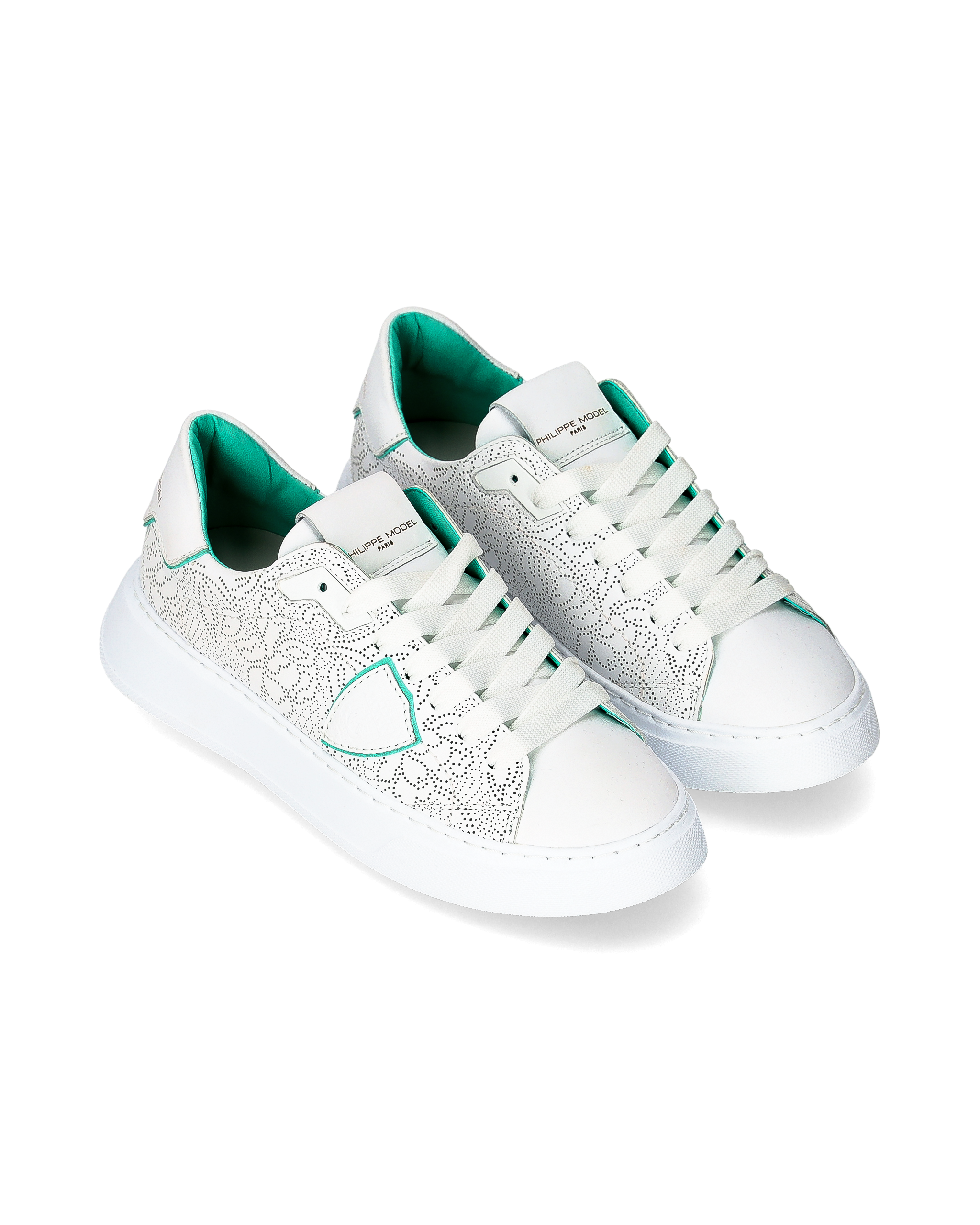 Tennis Temple Sneakers. PHILIPPE MODEL Blue