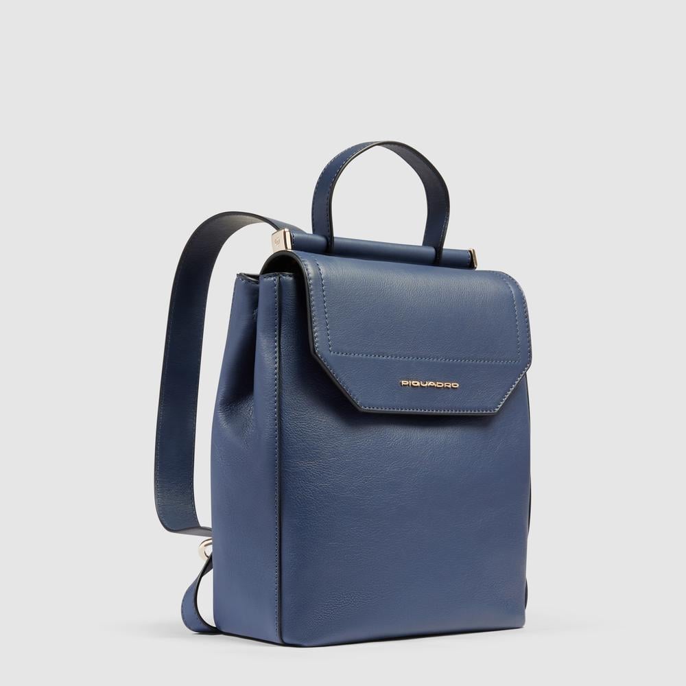 Women's backpack for iPad® mini with RFID protection PIQUADRO Blue