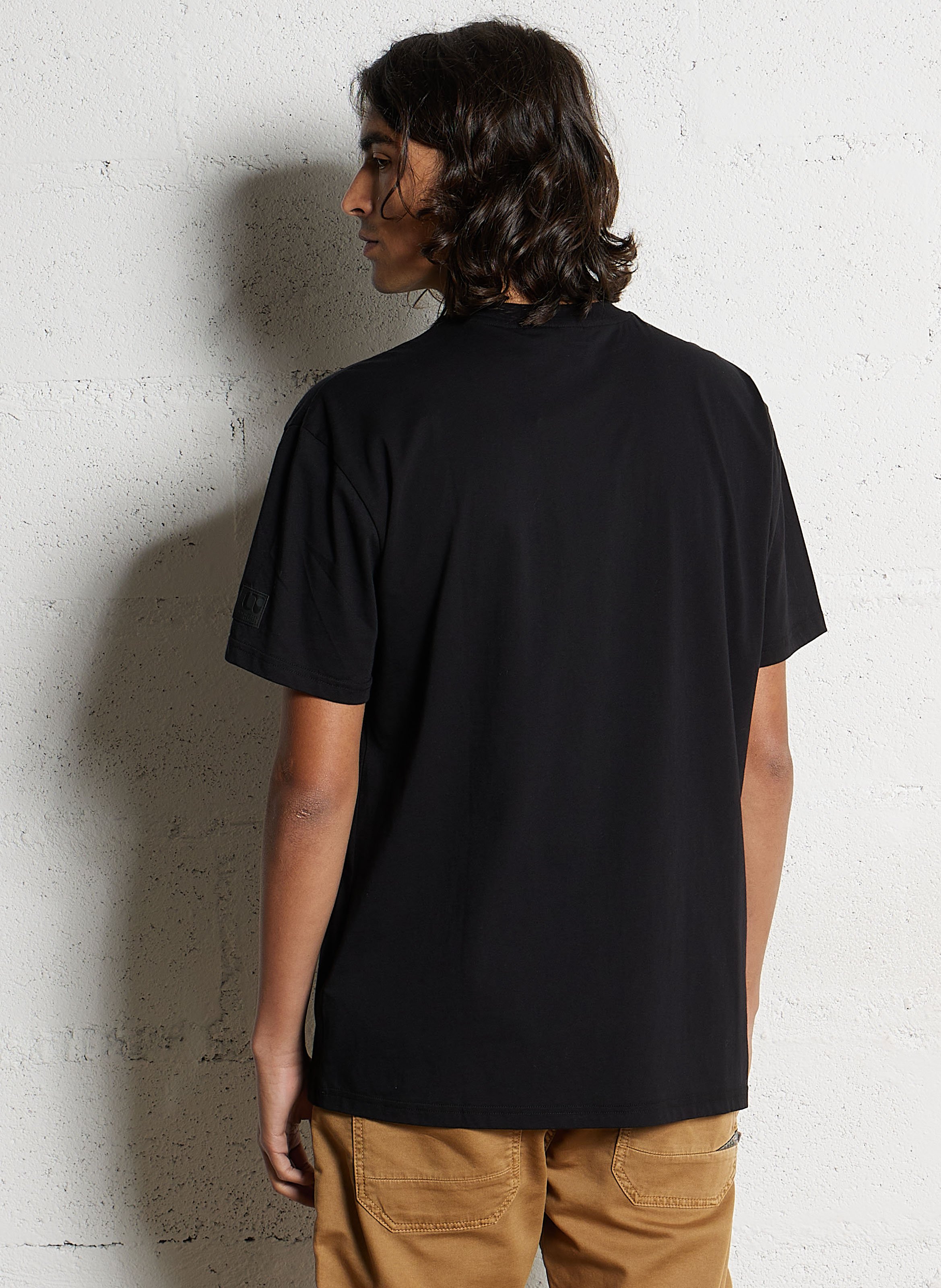 T-shirt ampia serigrafata in cotone LE TEMPS DES CERISES Nero