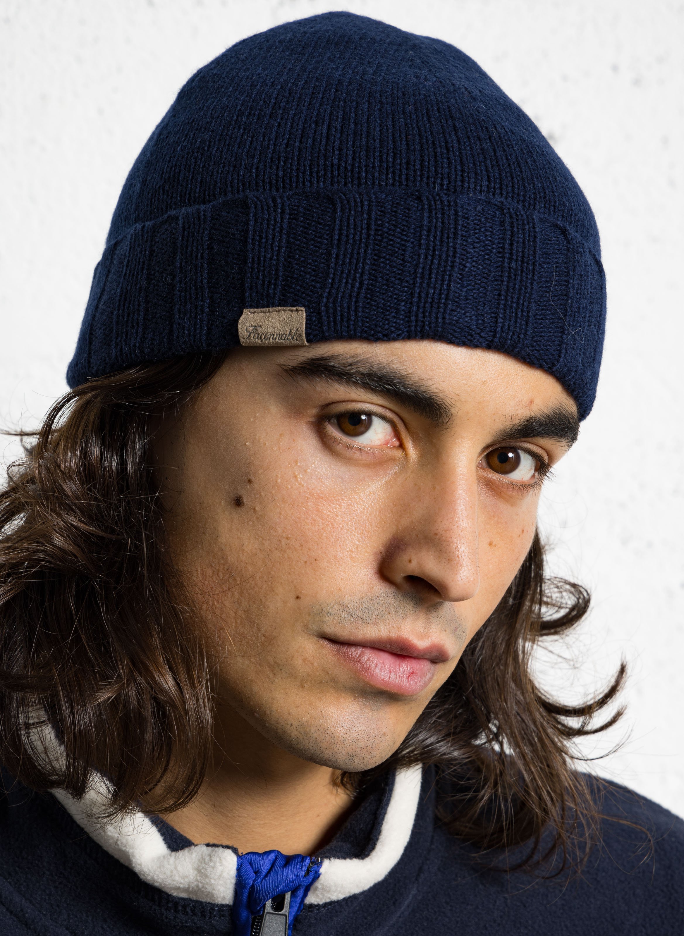 Muts - wolblend met kasjmier FACONNABLE Blauw