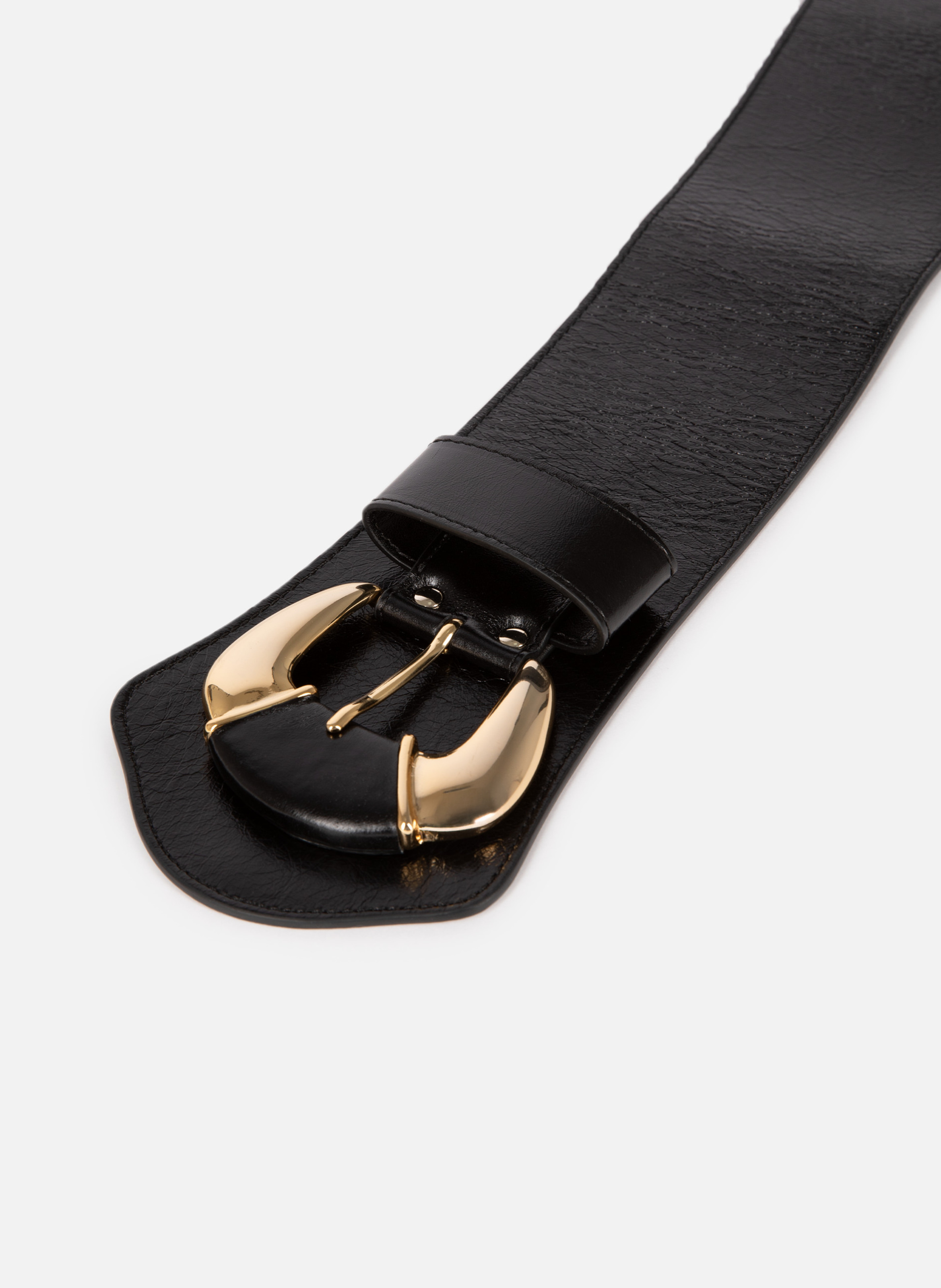 Bluestar wide leather belt THE KOOPLES Black