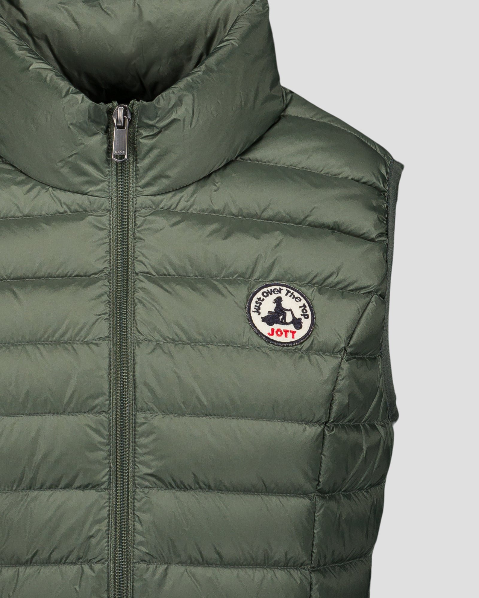 Sleeveless lightweight down vest seda JOTT Green