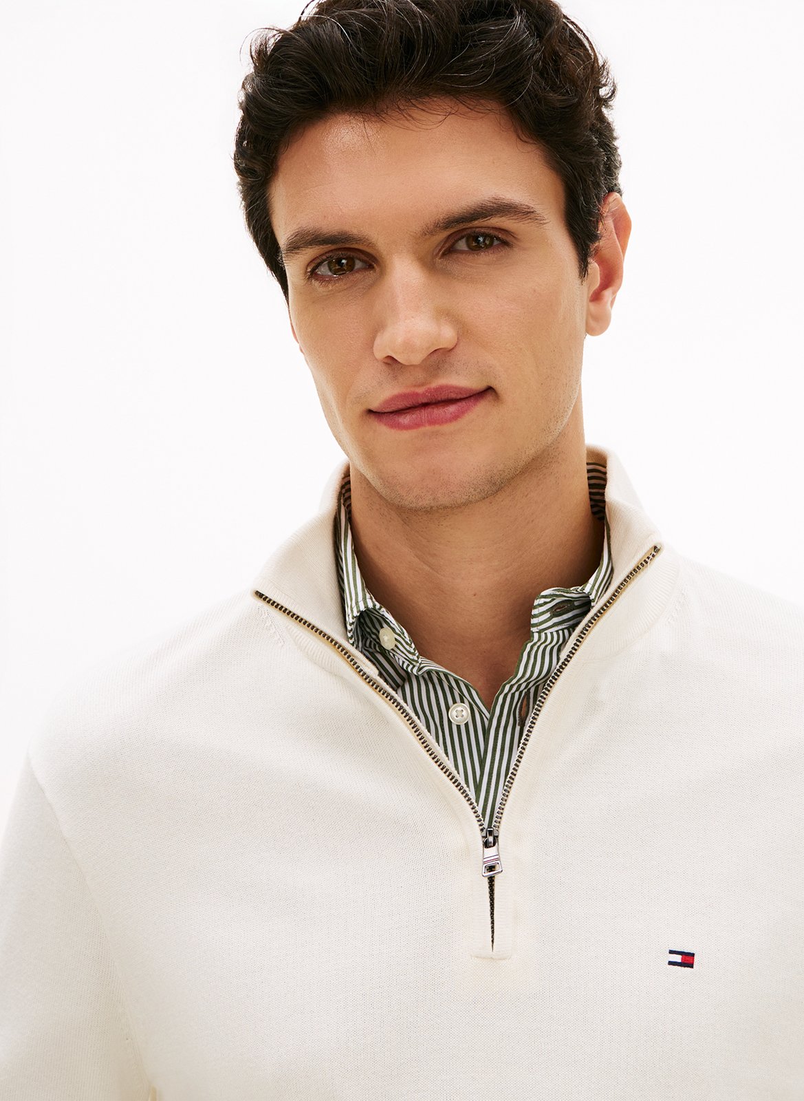 Rechte katoenen trui Geel