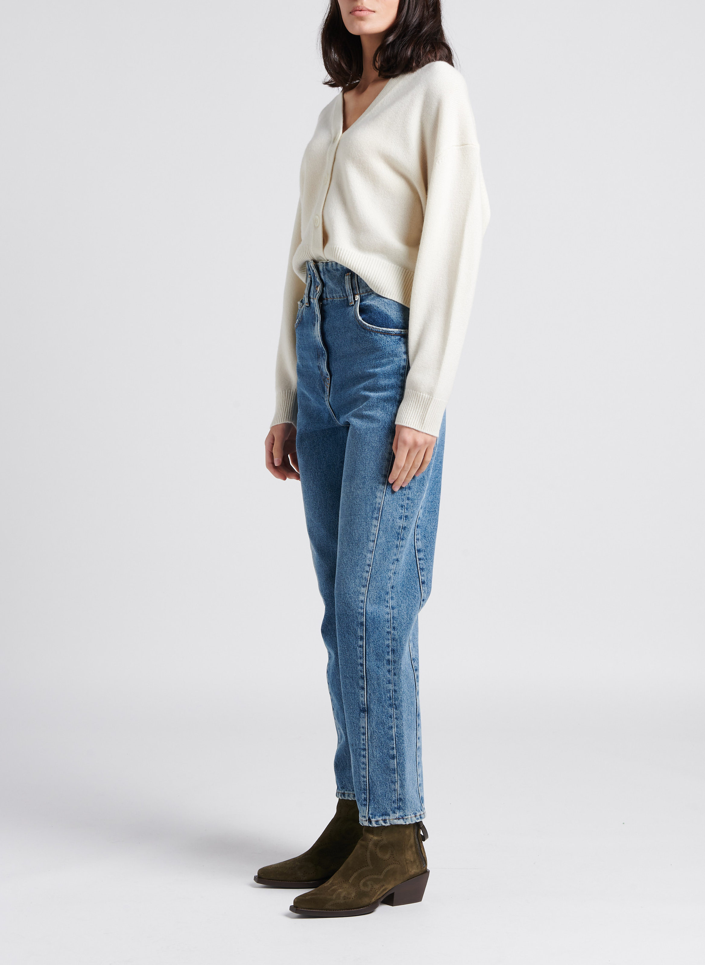 Jean droit en coton IRO Bleu